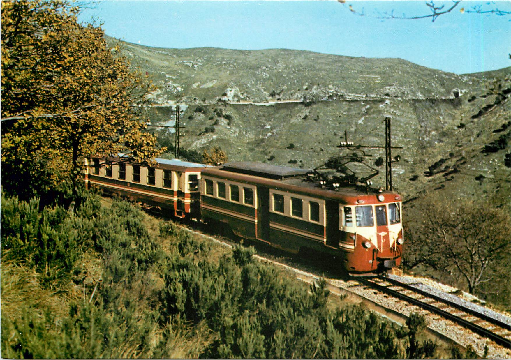 CPM Ferrovia Genova Casella Electric railcar A7 with trailer C101