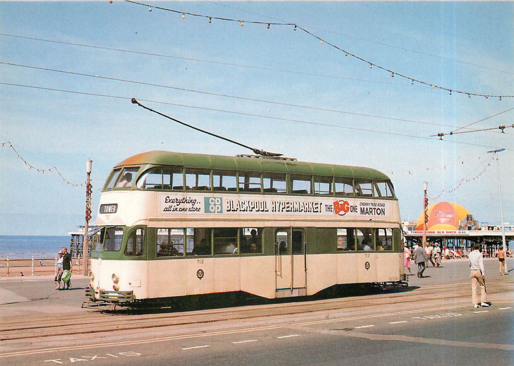 CPM Car no 702 is one of 27 streamlined dd trams built for Blackpool in 1934