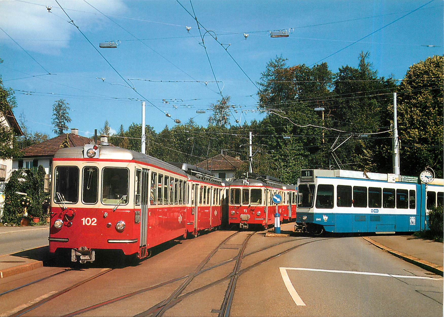 CPM Zurich Regionalezuge mit Bt 102 BDe 4 4 12 und BDe 4 4 11
