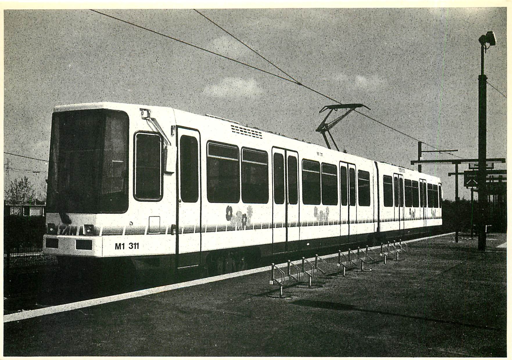 CPM Nantes Le tramway au terminus Haluchere