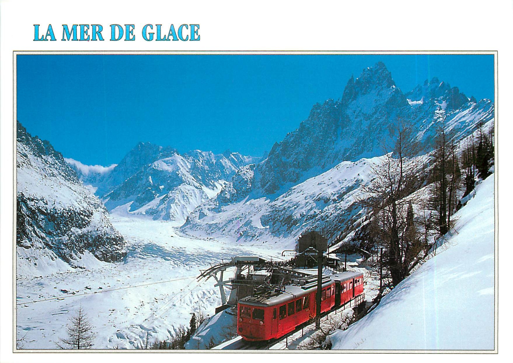 CPM La Mer de Glace Le petit train de Montenvers