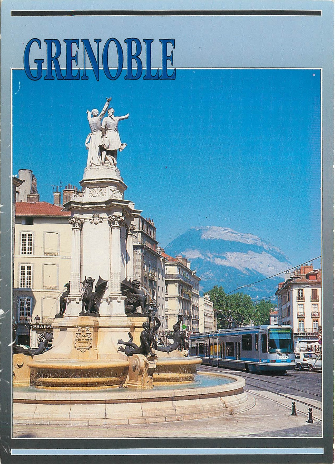 CPM Grenoble Dauphine France Le tramway place Notre Dame 