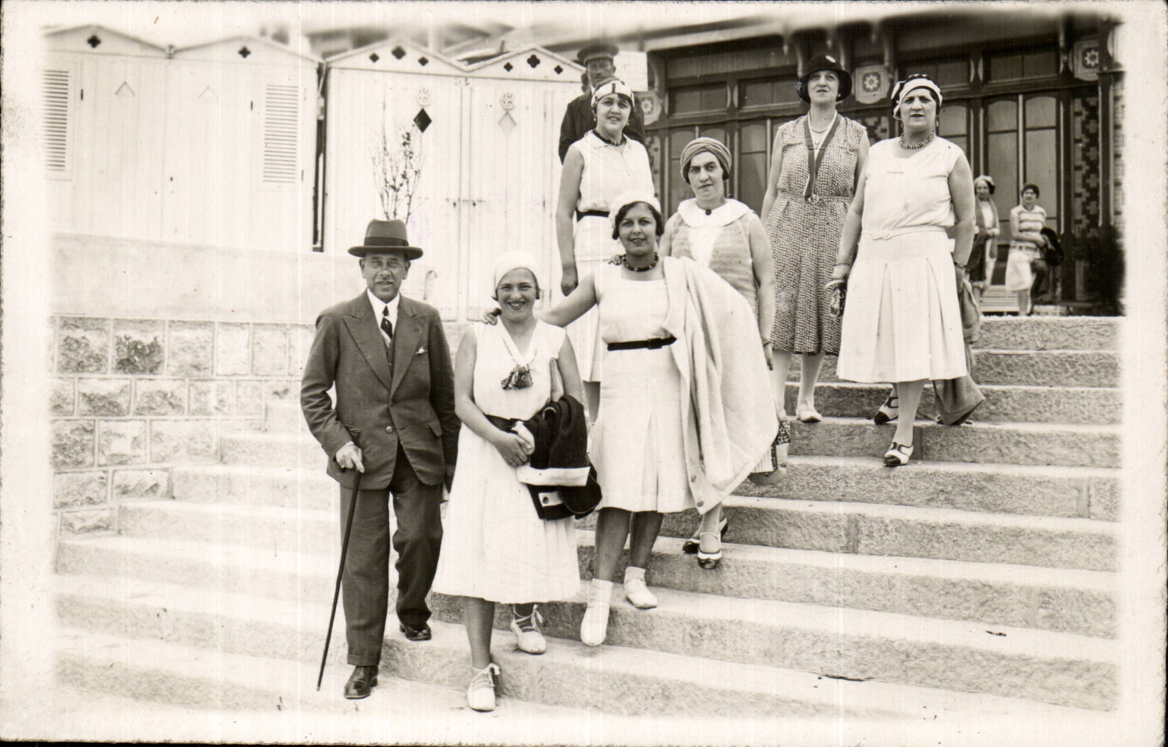 CPA Real photo SAitn Valery in Caux August 1930 Family