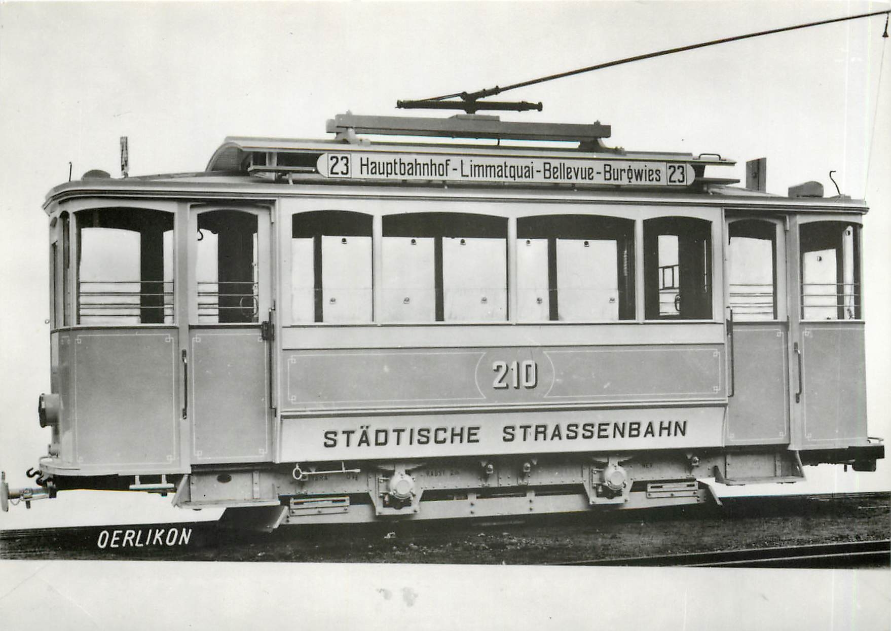 CPM verein tram-museum zuerich Staedtische Strassenbahn Zuerich wagen ce 2/2 210