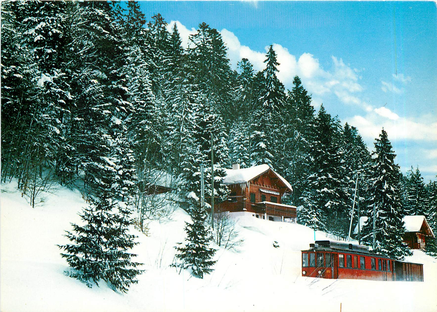 CPM Chemin de fer Nyon-St.Cergue-La Cure-Morez en hiver