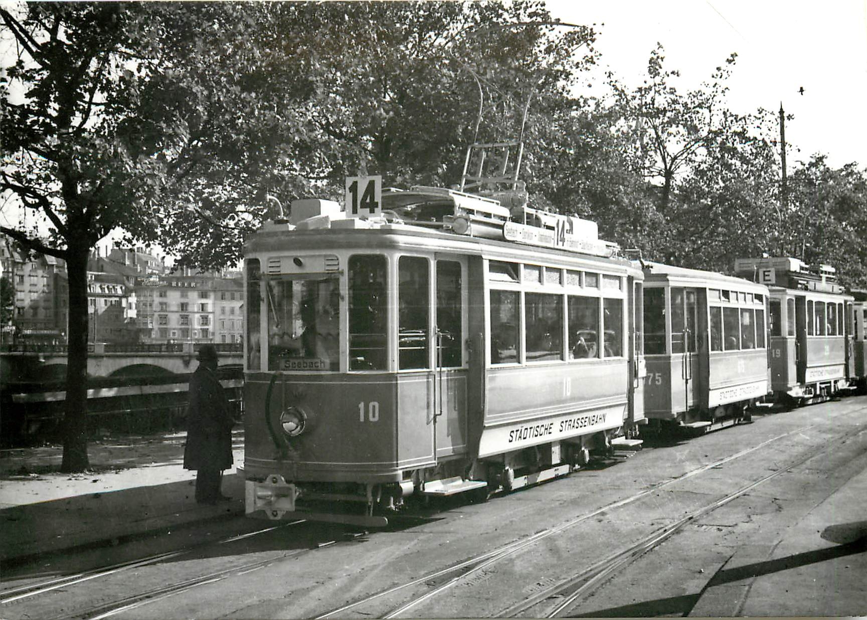 CPM verein tram-museum zuerich Motorwagen Ce 2/2 10 der St. St. Z. Bahnhofquai 1940