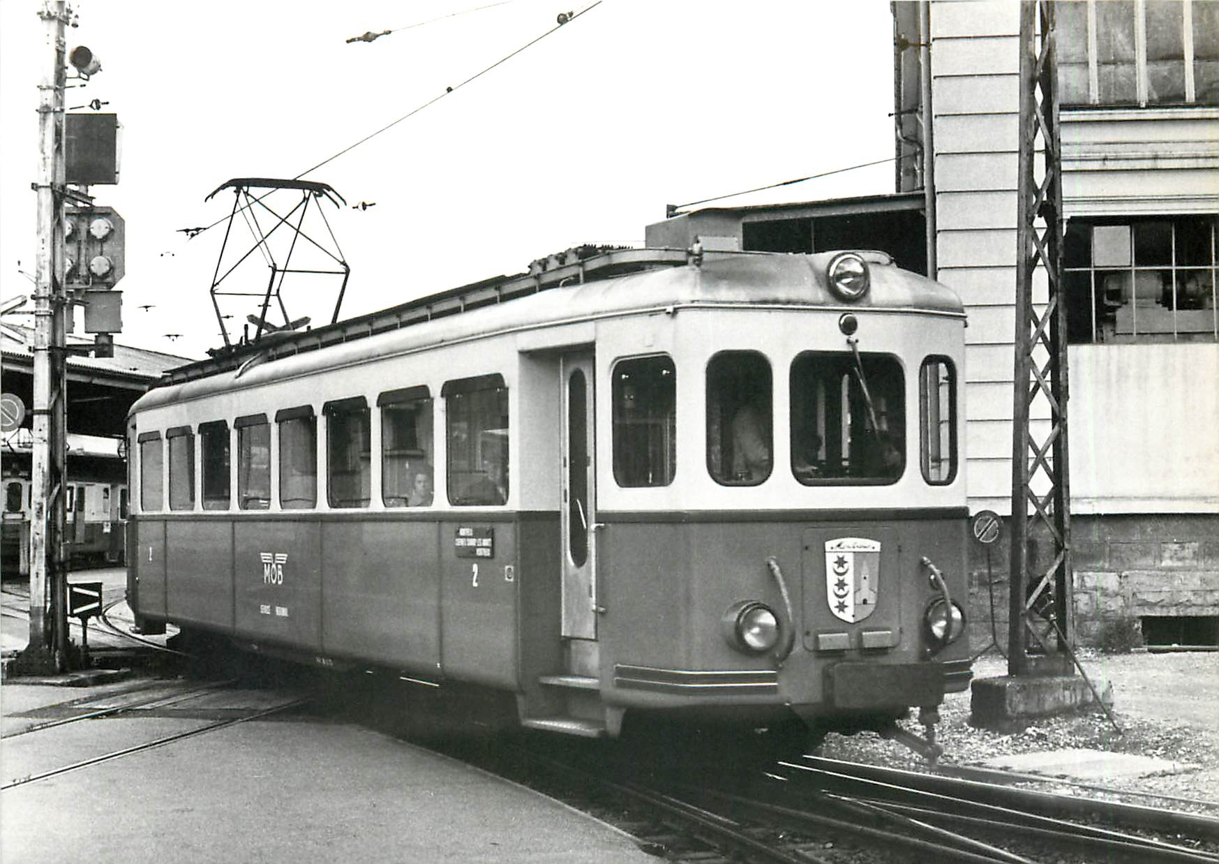 CPM Be 4/4 1001 au depart de Montreux en 1975