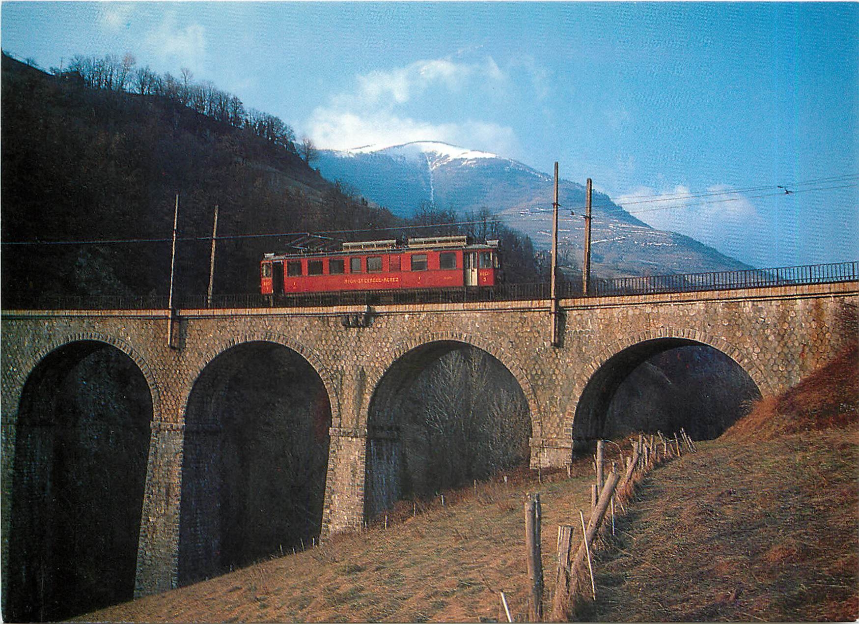 CPM Soleil couchant sur le viaduc du ruisseau de Vaulx. Le Gonest.