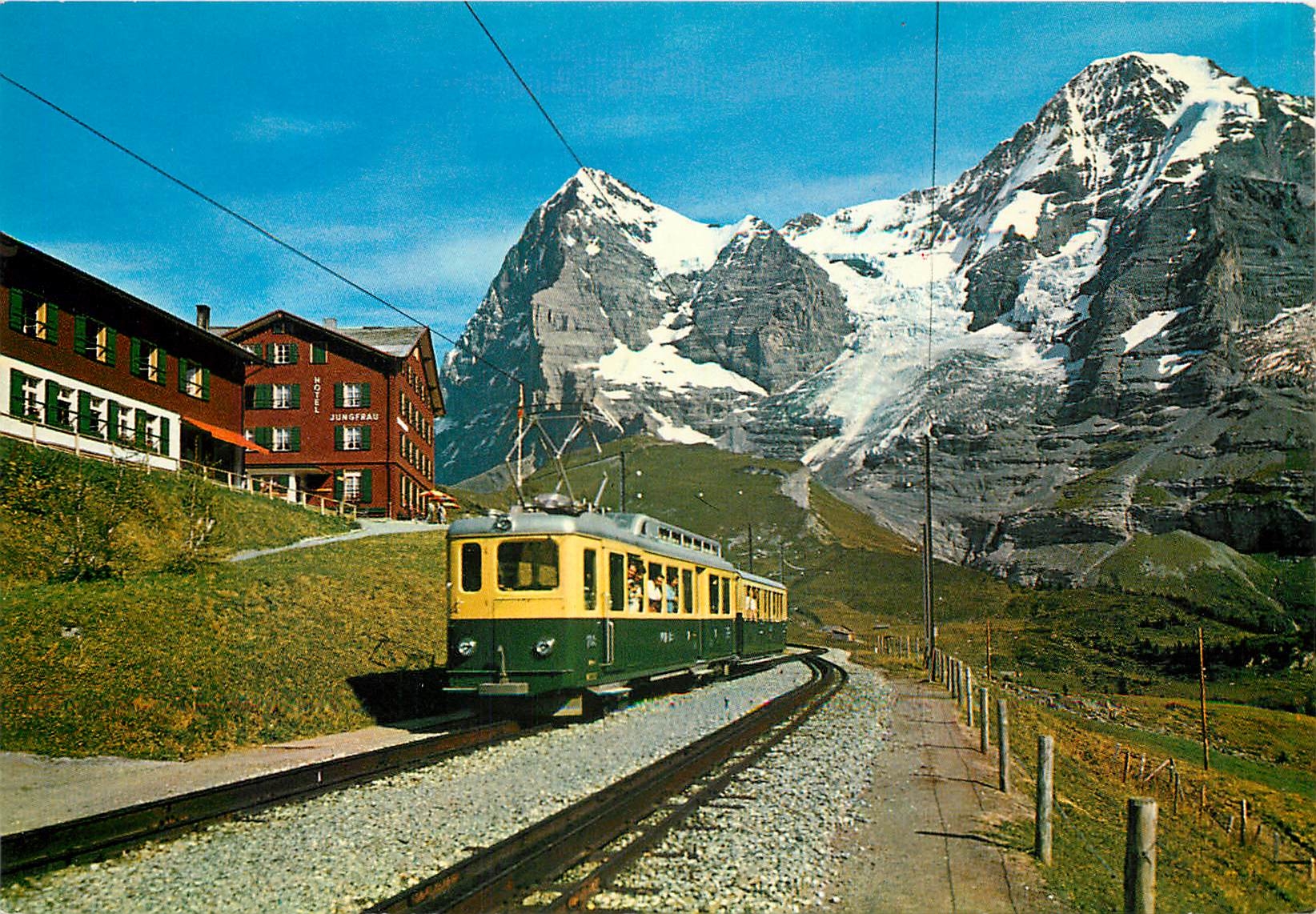 CPM Wengerlnalp 1873m Hotel Jungfrau und Wengernalpbahn Eiger und Moench