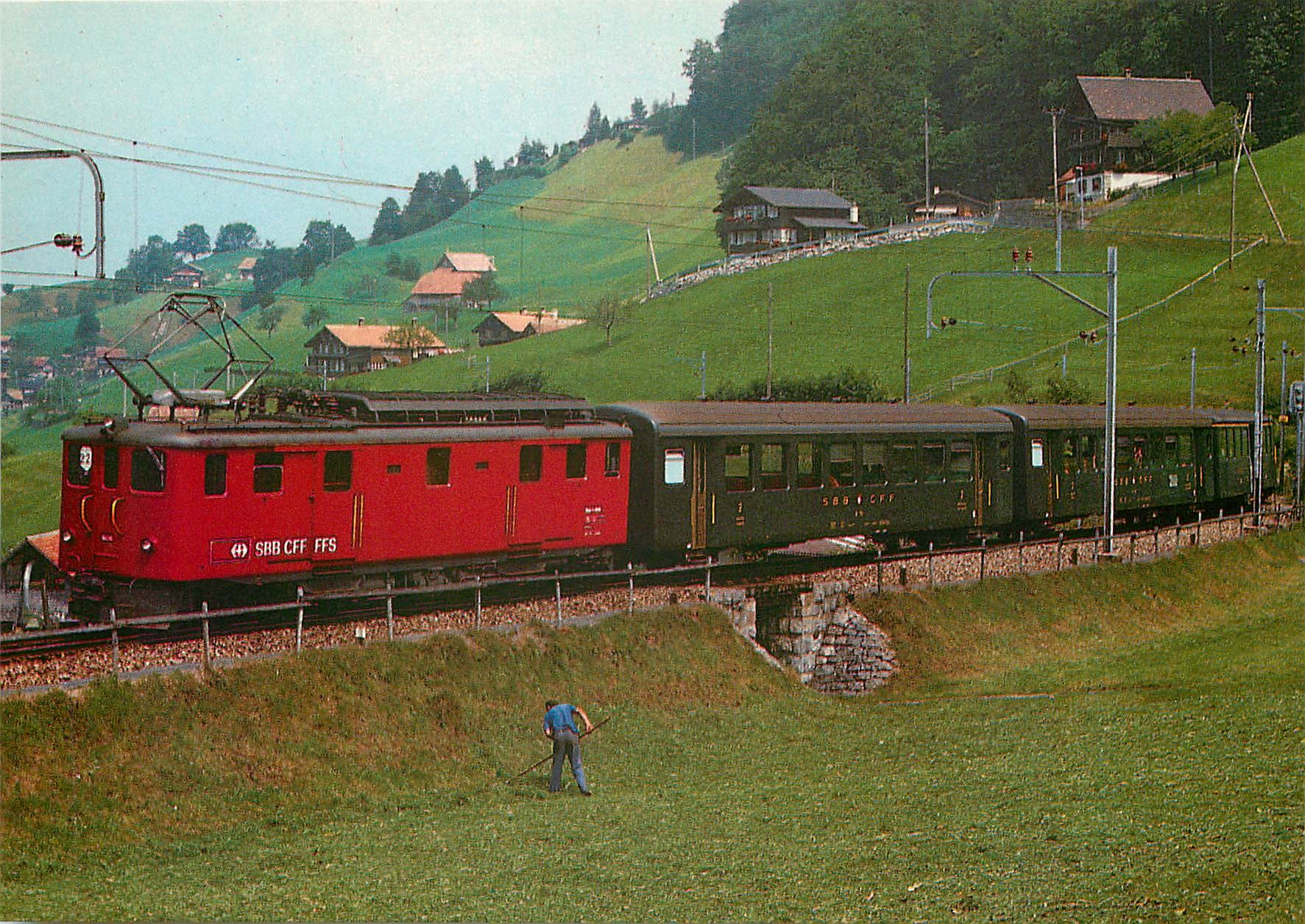 CPM CP 126- Ligne du Brunig des CFF: Un Deh 4/6 repeint aux nouvelles couleurs tracte un train pour 