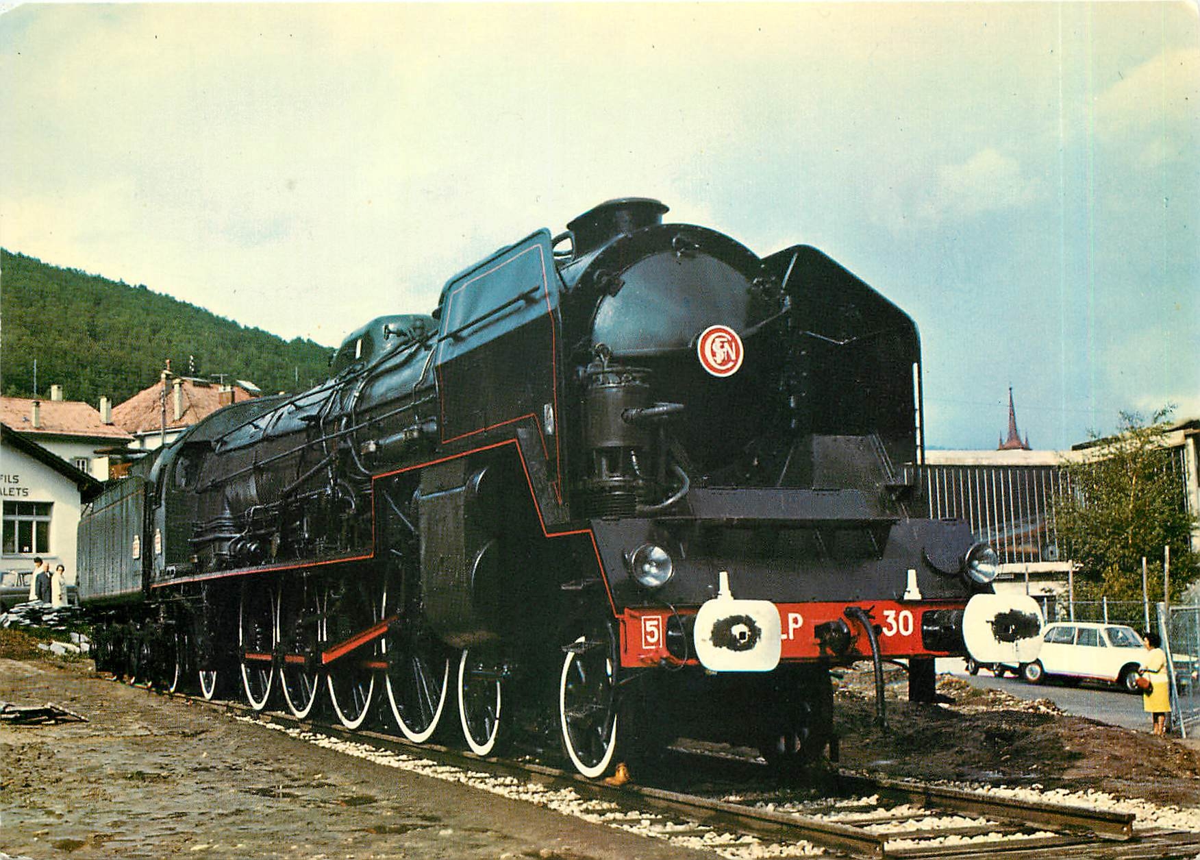 CPM Vallorbe (suisse) Pres-Sous-Ville Locomotive S.N.C F. 241 P30