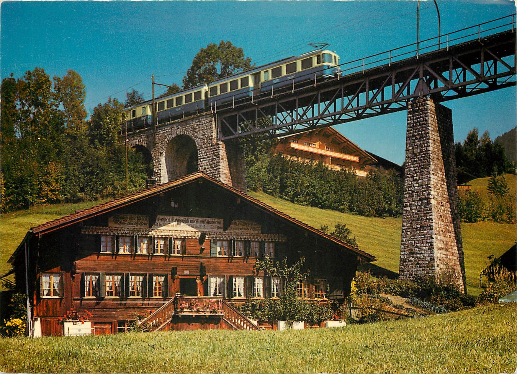 CPM Chemin de fer M.O.B pres Gstaad