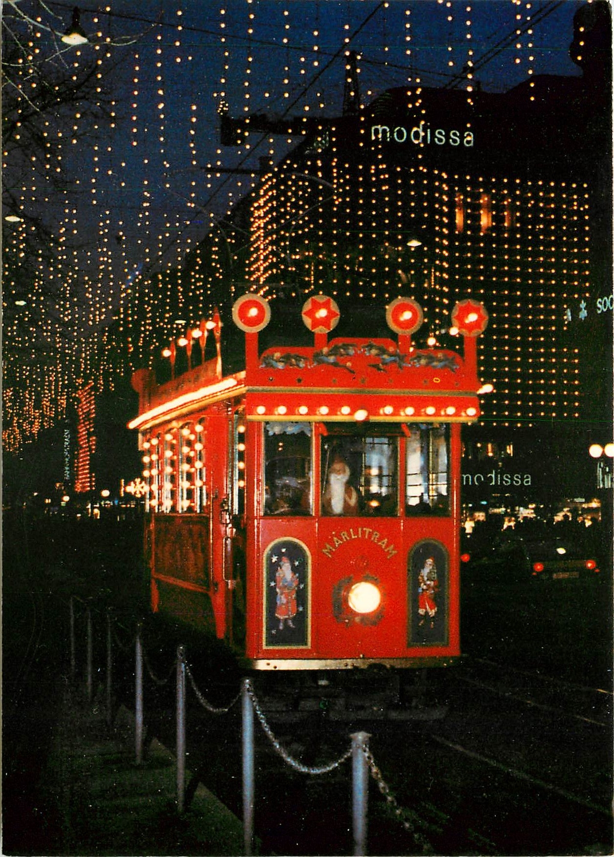 CPM Zuerich. Bahnhofstrasse mit Maerlitram