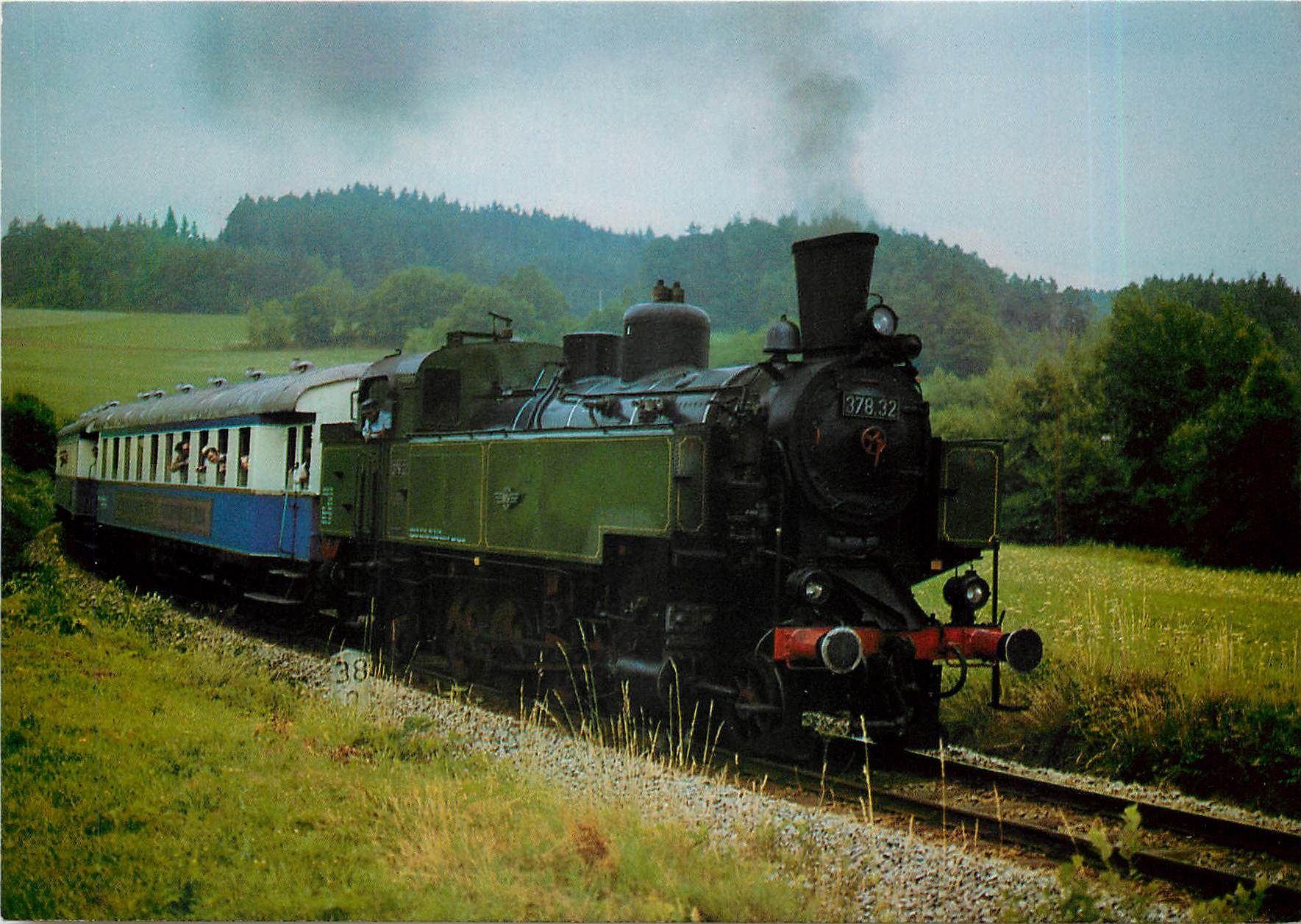 CPM BLV steam-locomotive 378.32 on July 18th 1982 near Blaibach/Regen Valley