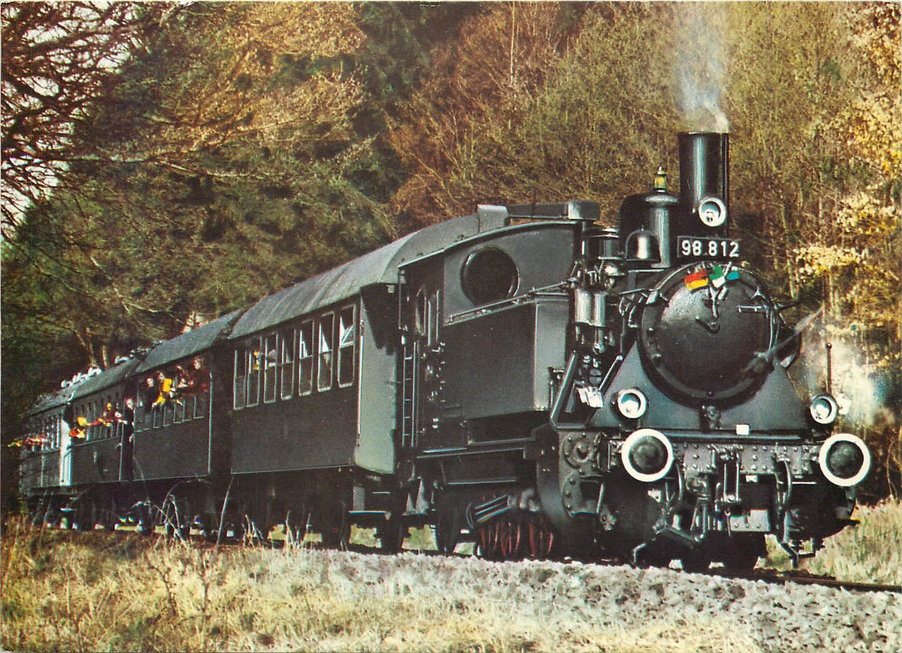 CPM Dampflok mit Personenzug nach einer Aufnahme von Ive Ritzau