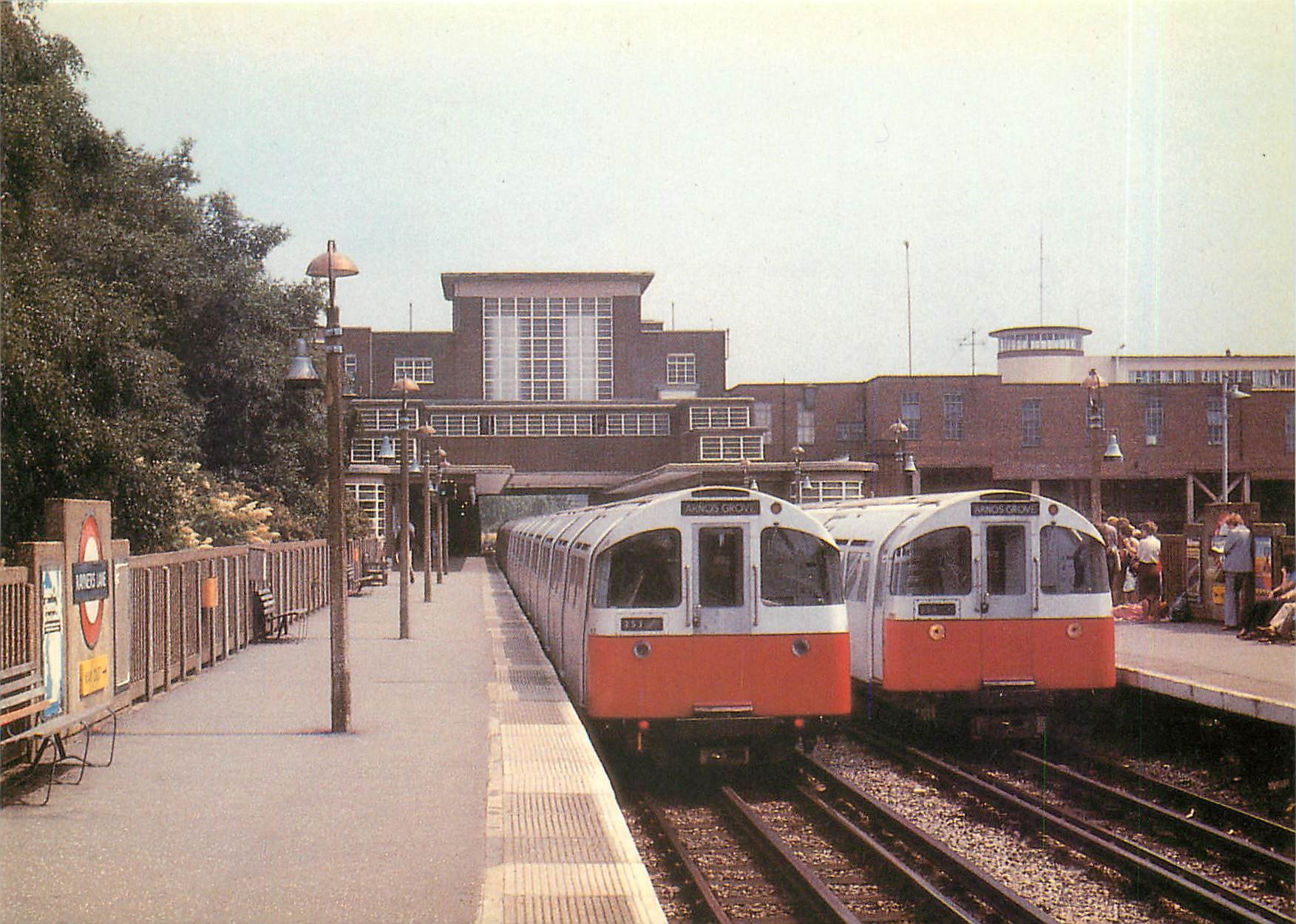CPM 1973 Tube Stock on Piccadilly Line services at Rayners Lane 1982