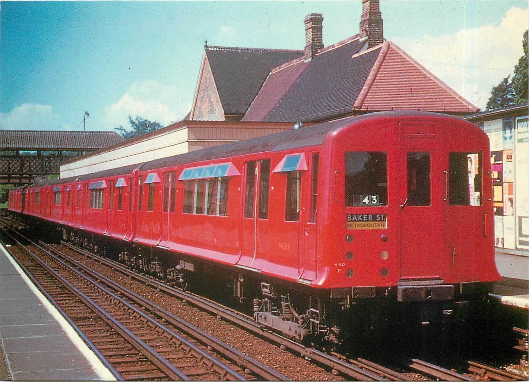 CPM Metadyne controlled "P" stock dating from 1939 on the Metropolitan Line at Ruislip in 1961