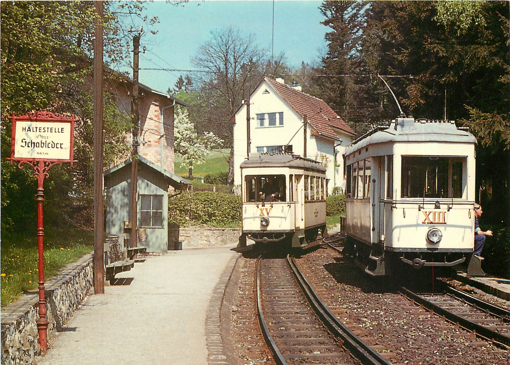 CPM TW XIII und TW XV an der Haltestelle Ober-Schableder