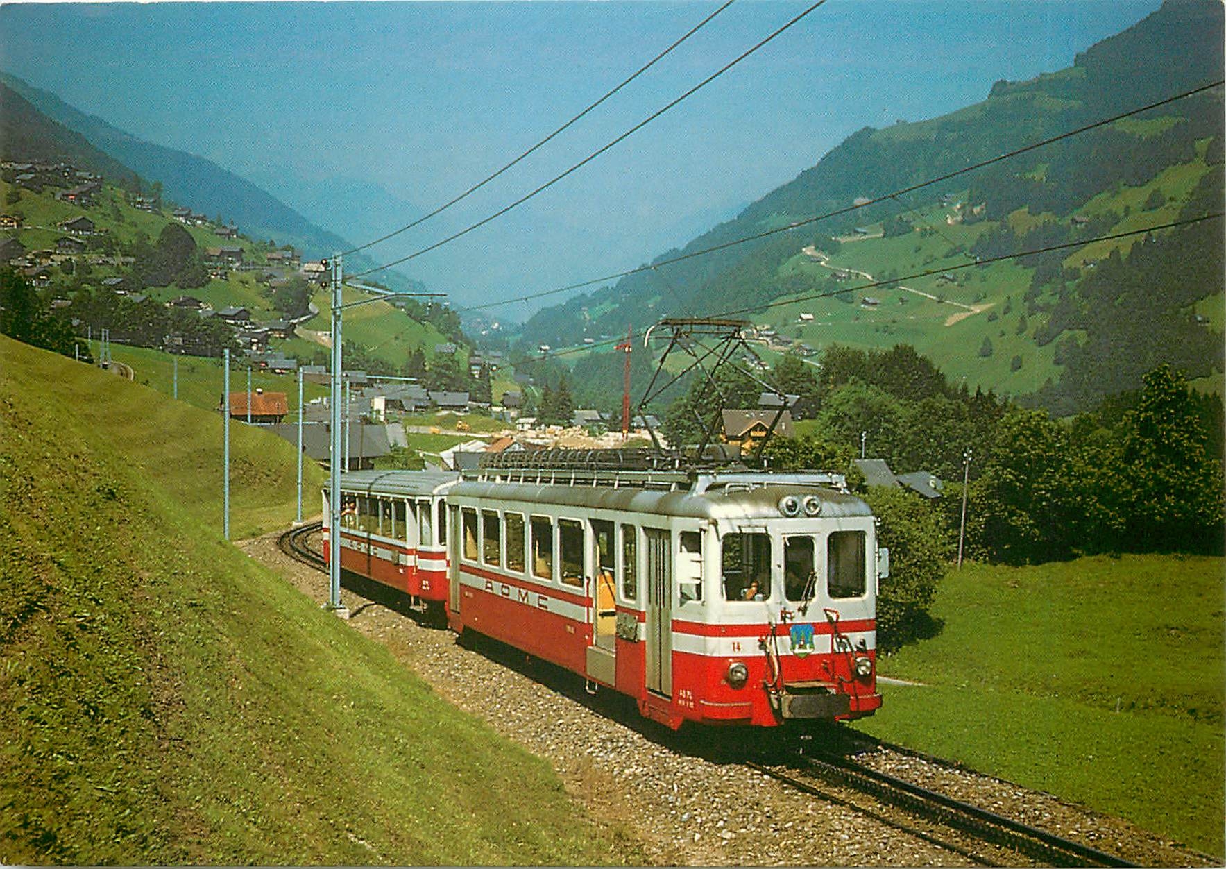 CPM Train pour Champery dans le Val d'Illiez