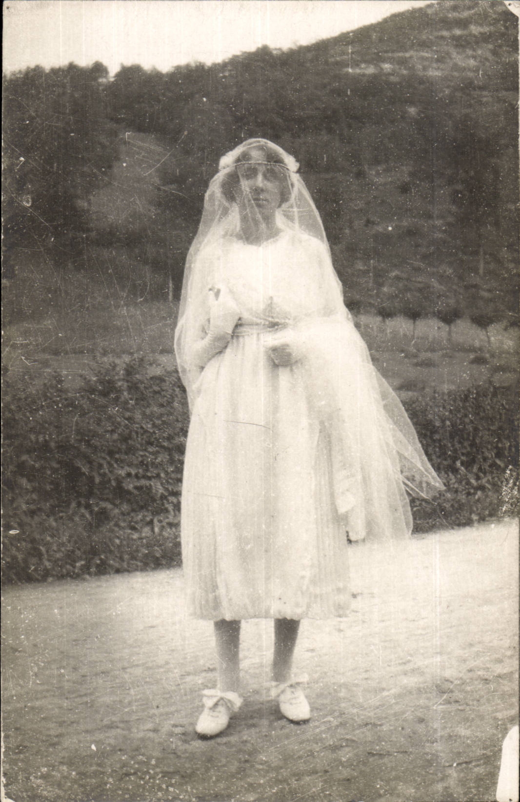 Carte photo Louis Thomas Aout 1920 Crechets TOP
