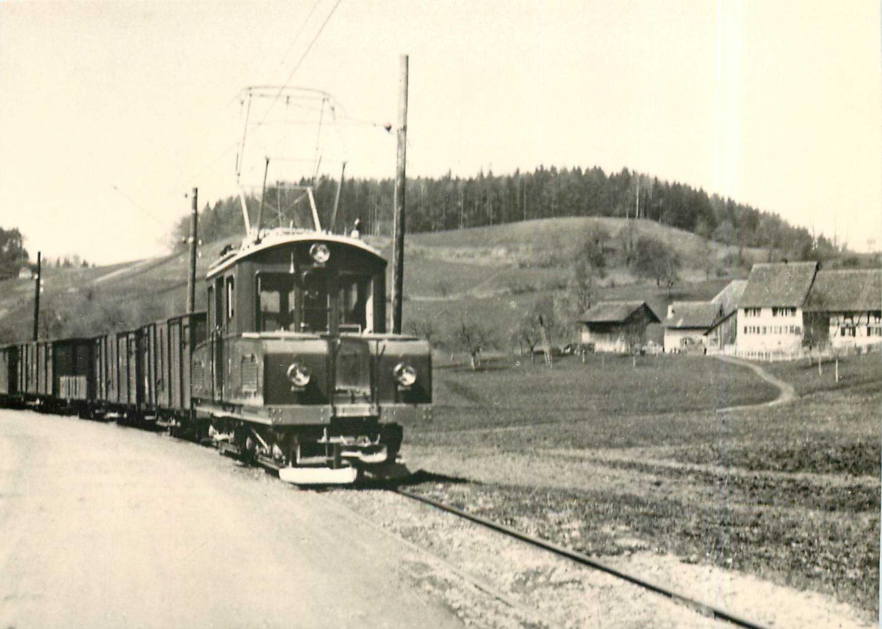 CPM Gueterzug Nr. 809 erstmals mit der Ge 4/4 7