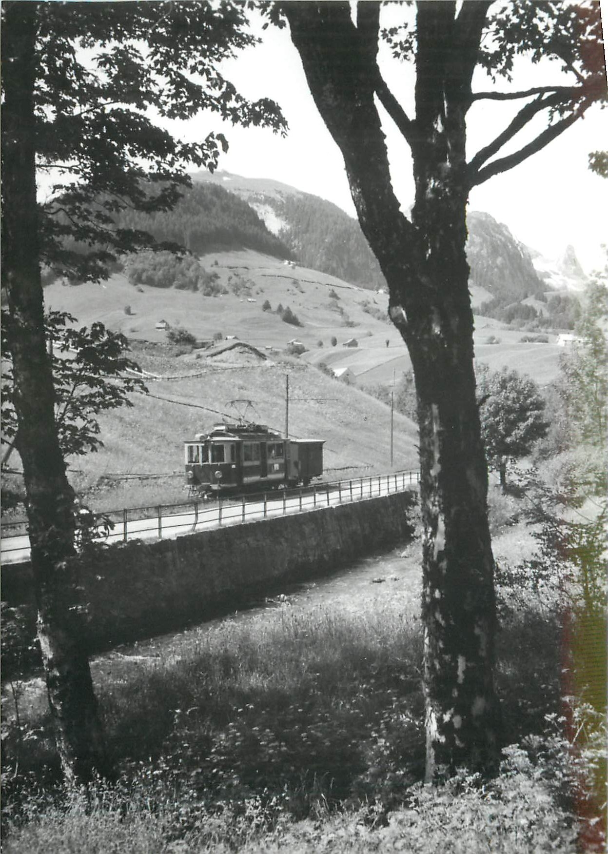 CPM Gueterzug bei Weissbad (um 1940) CFe 2/2 3 mit K 51