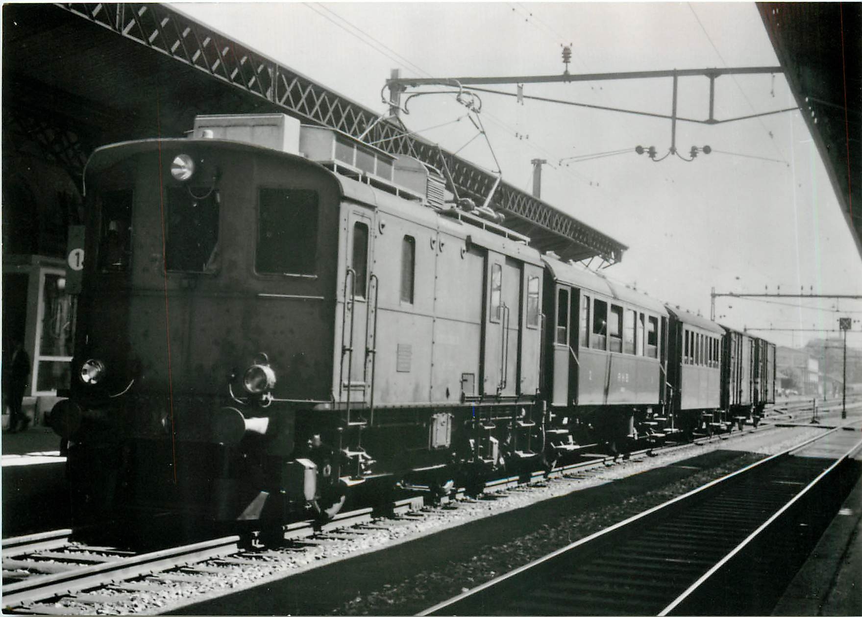 CPM Gemischter Personen-/Gueterzug in Roschach (1959)