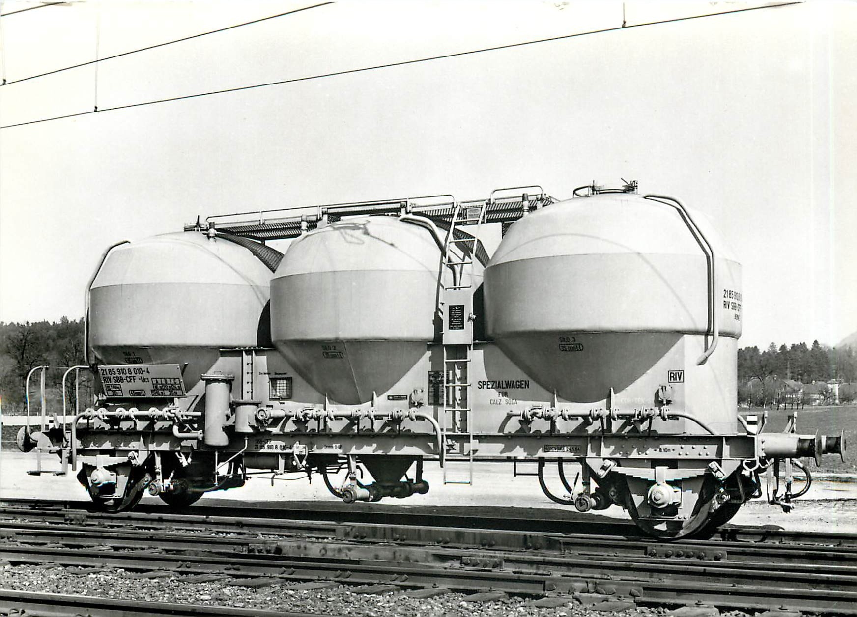 CPM SBB-CFF wagon a 3 silos pour marchandises pulverulentes