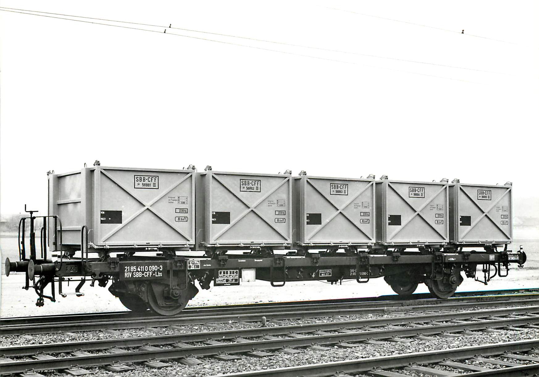 CPM SBB-CFF wagon porteur pour containers
