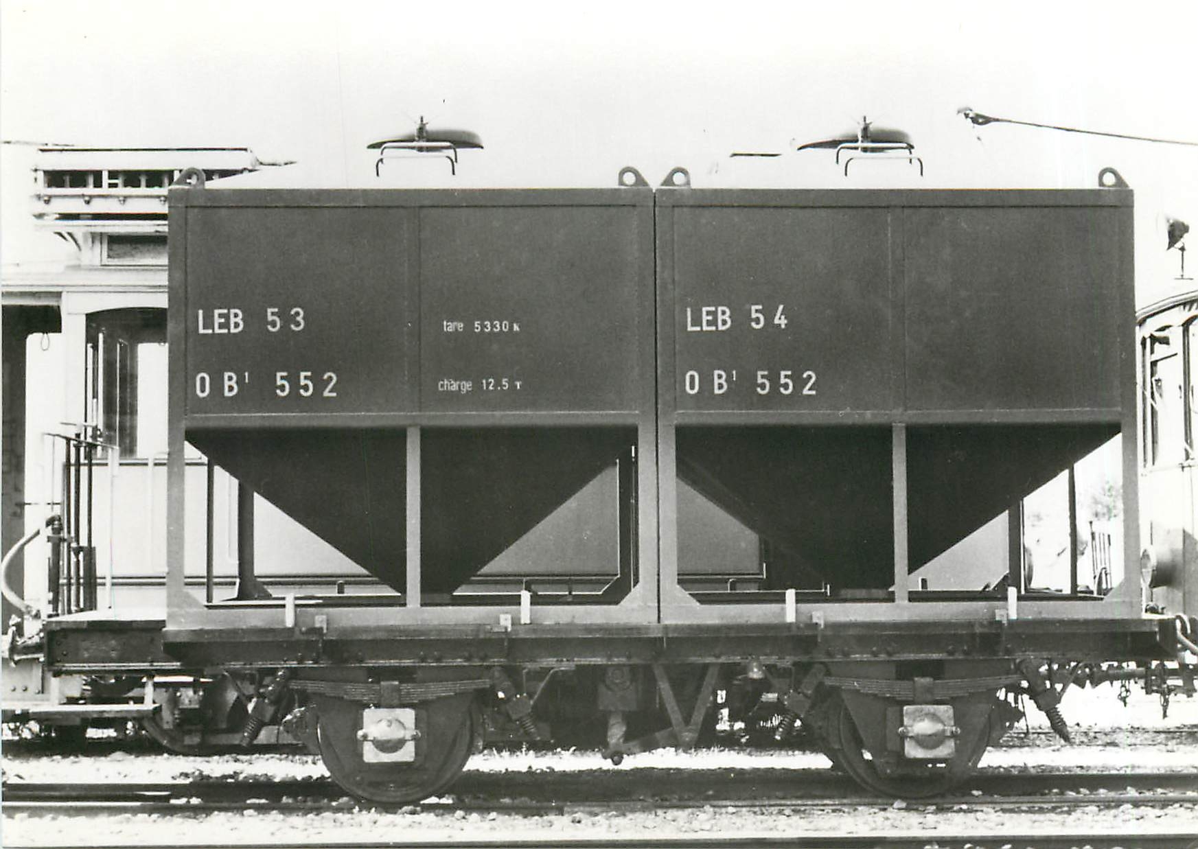 CPM Laussane-Echallens-Bercher OB1 552 (1961) wagon pour cereales