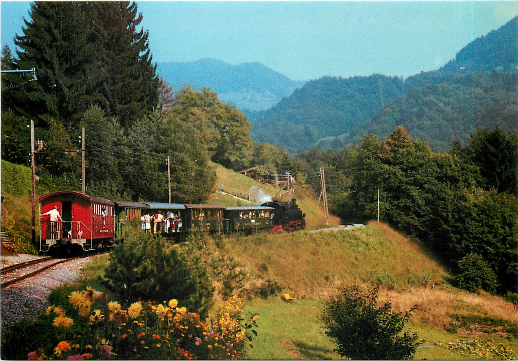 CPM Chemin de fer touristique Blonay-Chamby La 99.193 ex-D.B. en plein effort au dessus de Blonay