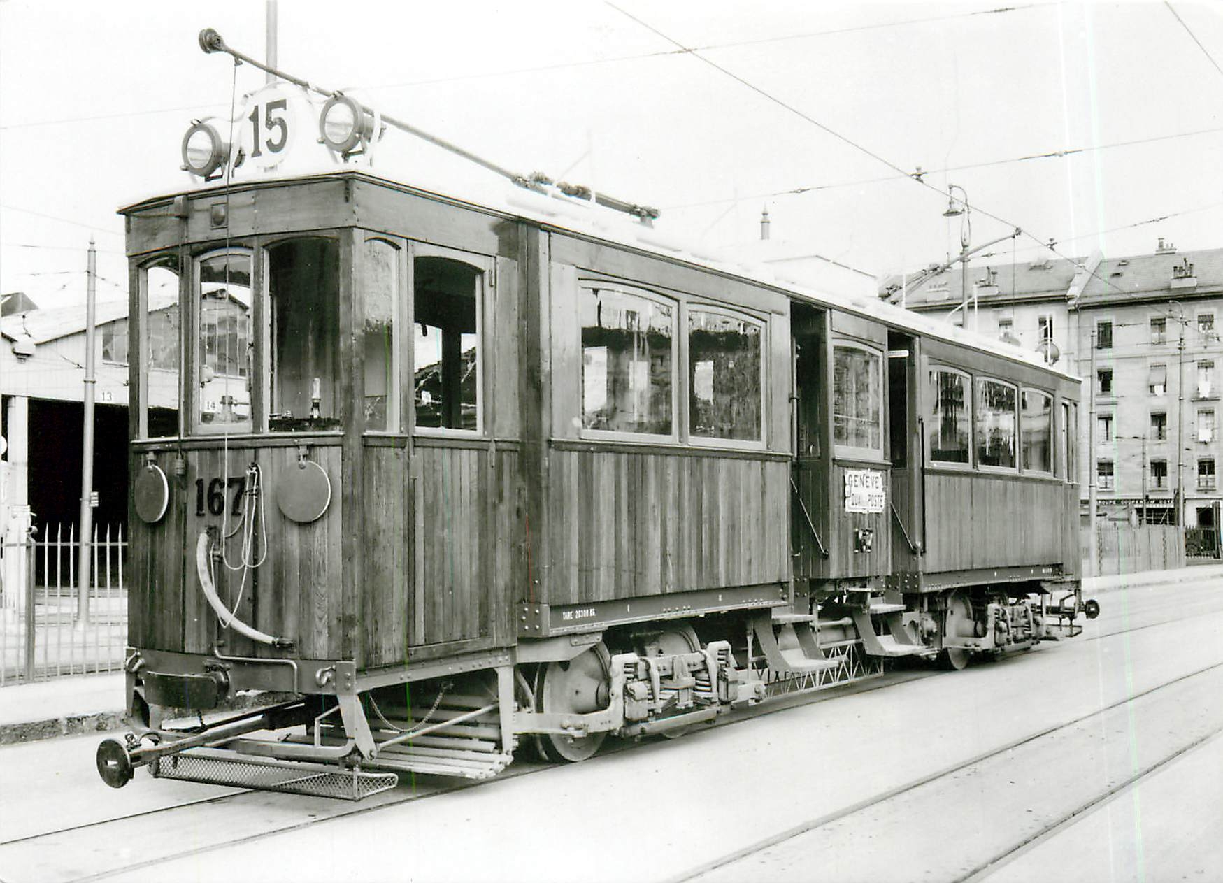 CPM Geneve depot de la Jonction Ce 4/4 No.167 en 1933