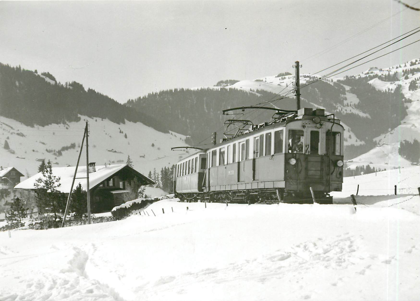 CPM Pres de Chateau-d'Oex arrivee de Montreux 28.2.1965
