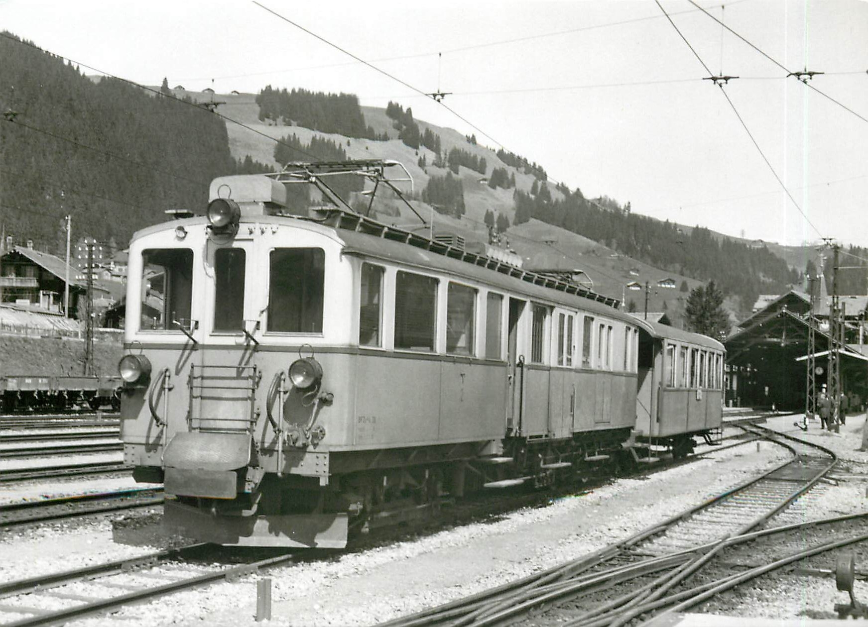 CPM BFZe 4/4 28 et AB4 a Zweisimmen 28.3.1964