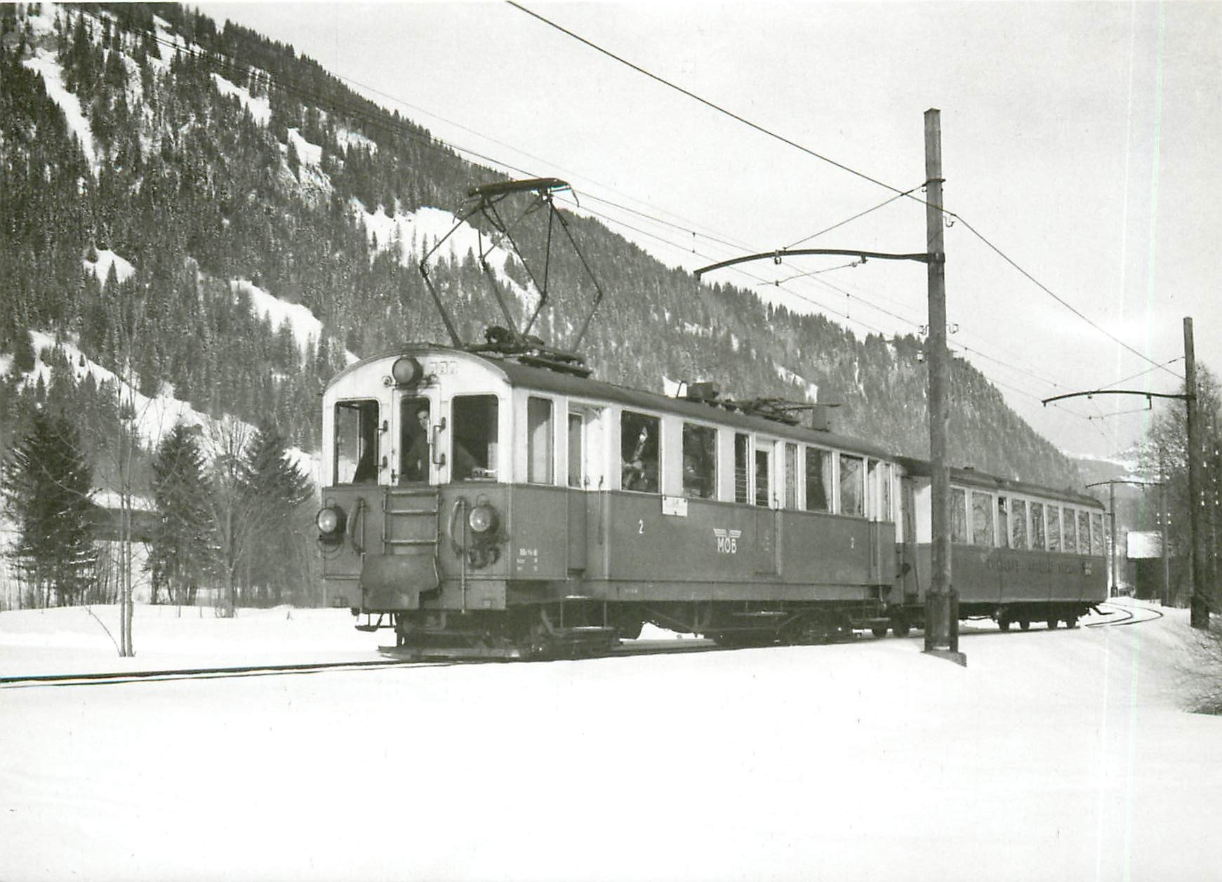CPM Train pour Zweisimmen pres de Boden 16.2.1972