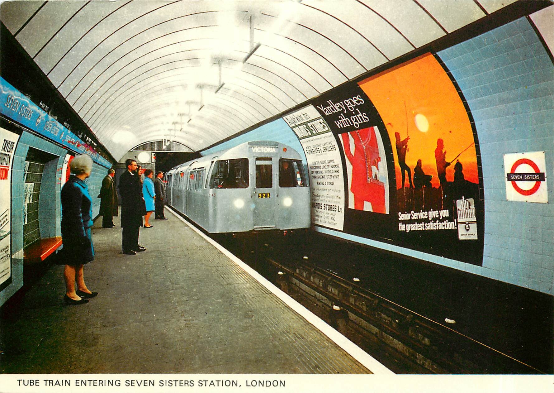 CPM Tube train entering Seven Sisters station London