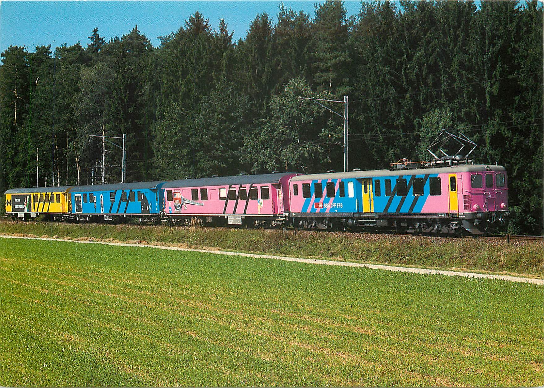 CPM Swiss Federal Railways (SBB) Motor coach Be 4/6 1613 heading the instruction train