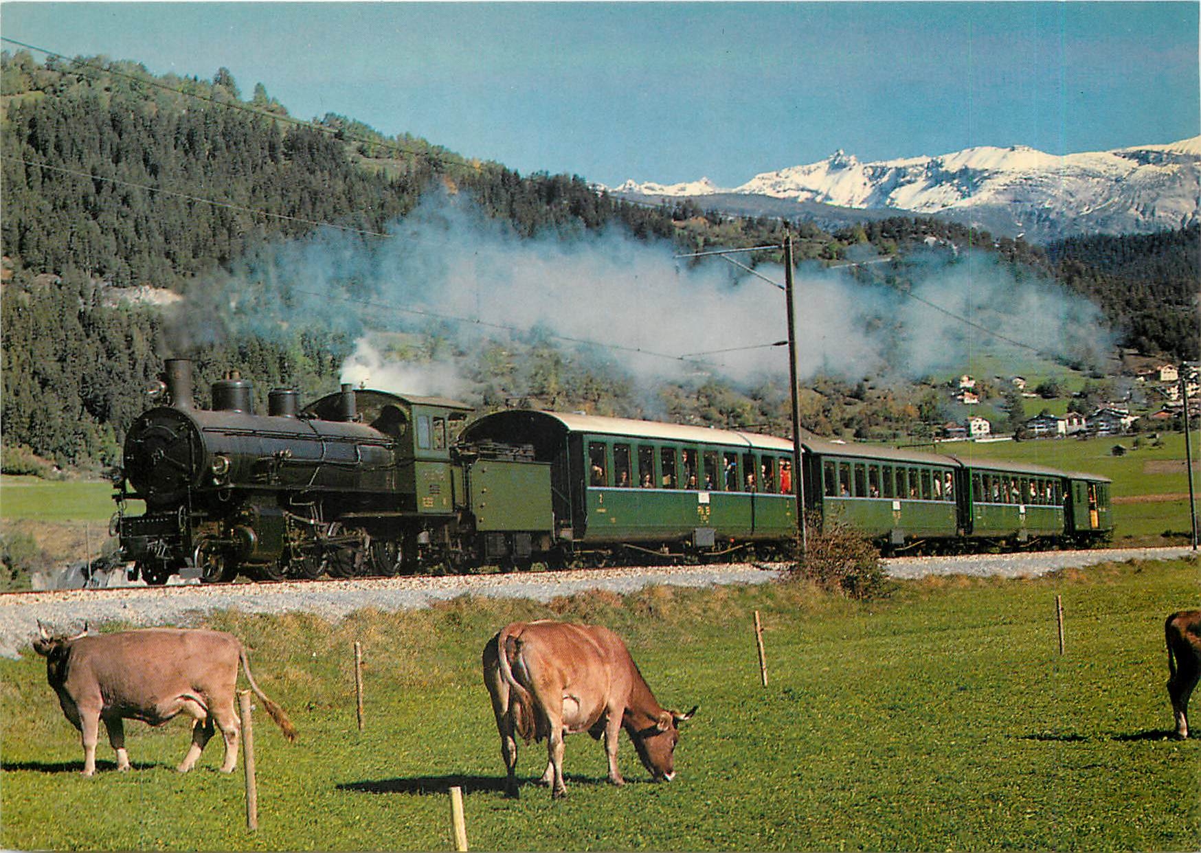 CPM Dampfzug der Rhaetischen Bahn (RhB) mit Dampflokomotive G 4/5 Nr. 108