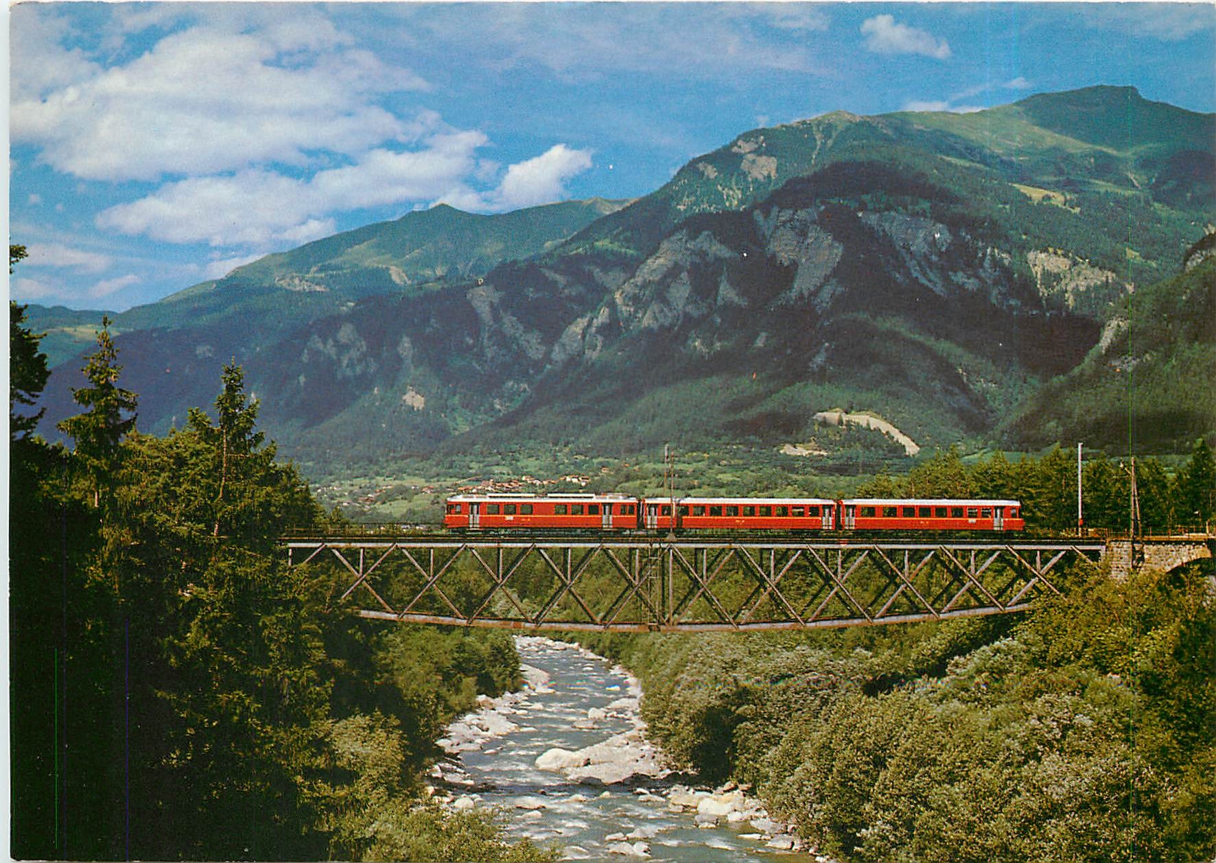 CPM Rhaetische Bahn mit hinterrhein und Piz Danis