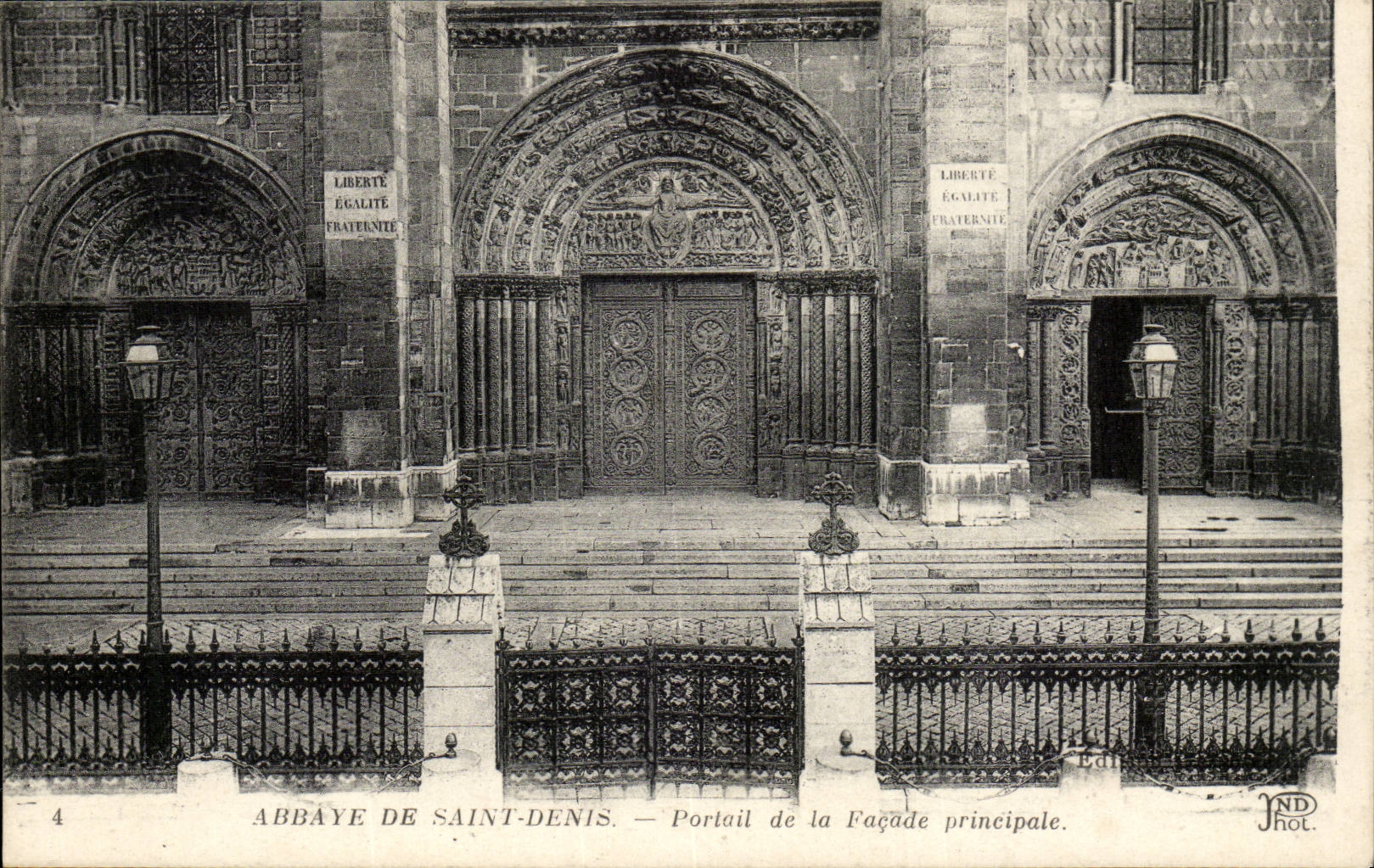 abbey of Saint Denis CPA Gate of the principal frontage