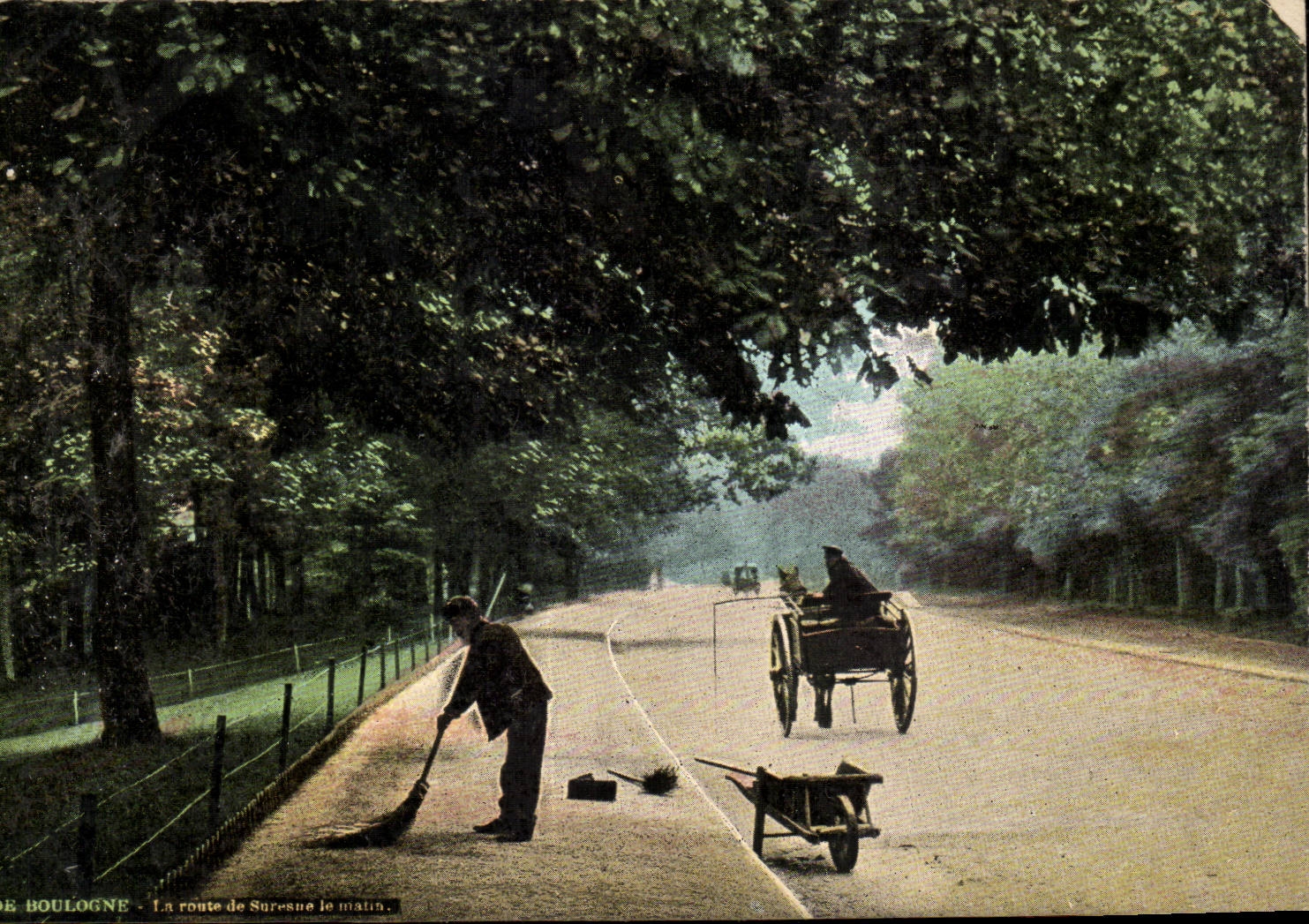 CPA Bois de Boulogne die Strasse von Suresnes der Morgen