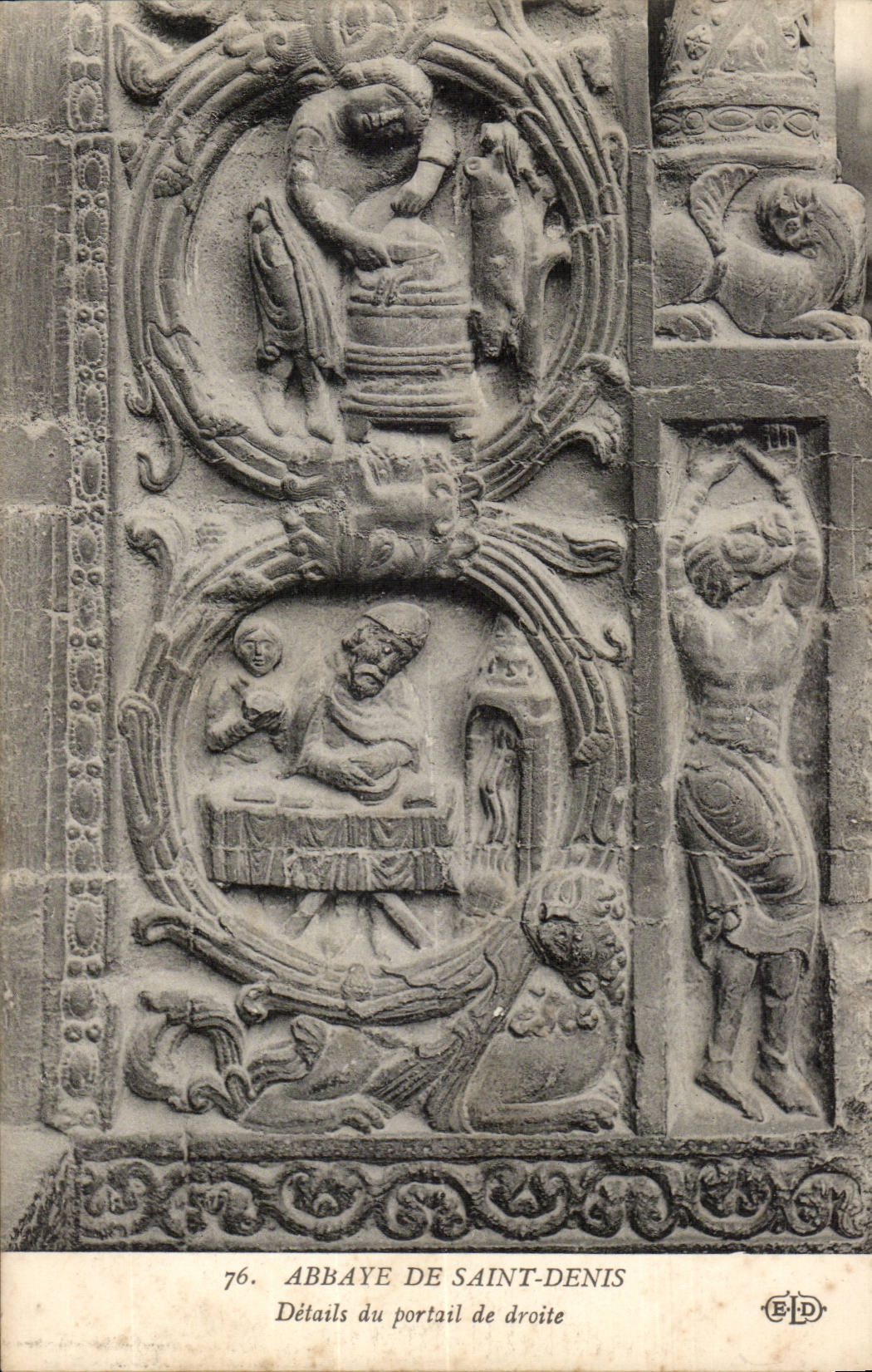 CPA die Abtei Details der Saint-Denis des Gatters der rechten Seite