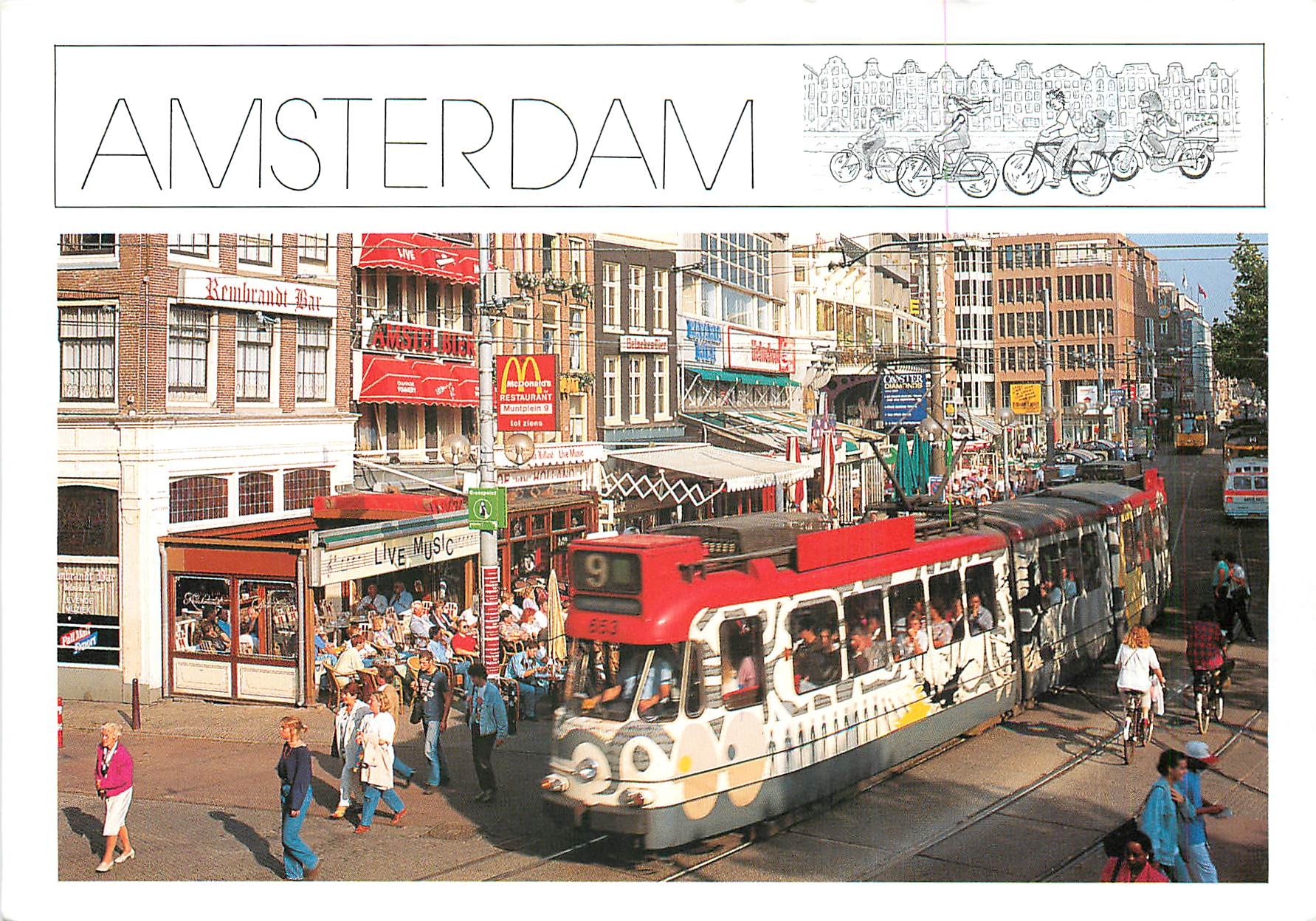 CPM A vieuw of Amsterdam Rembrandtsplein