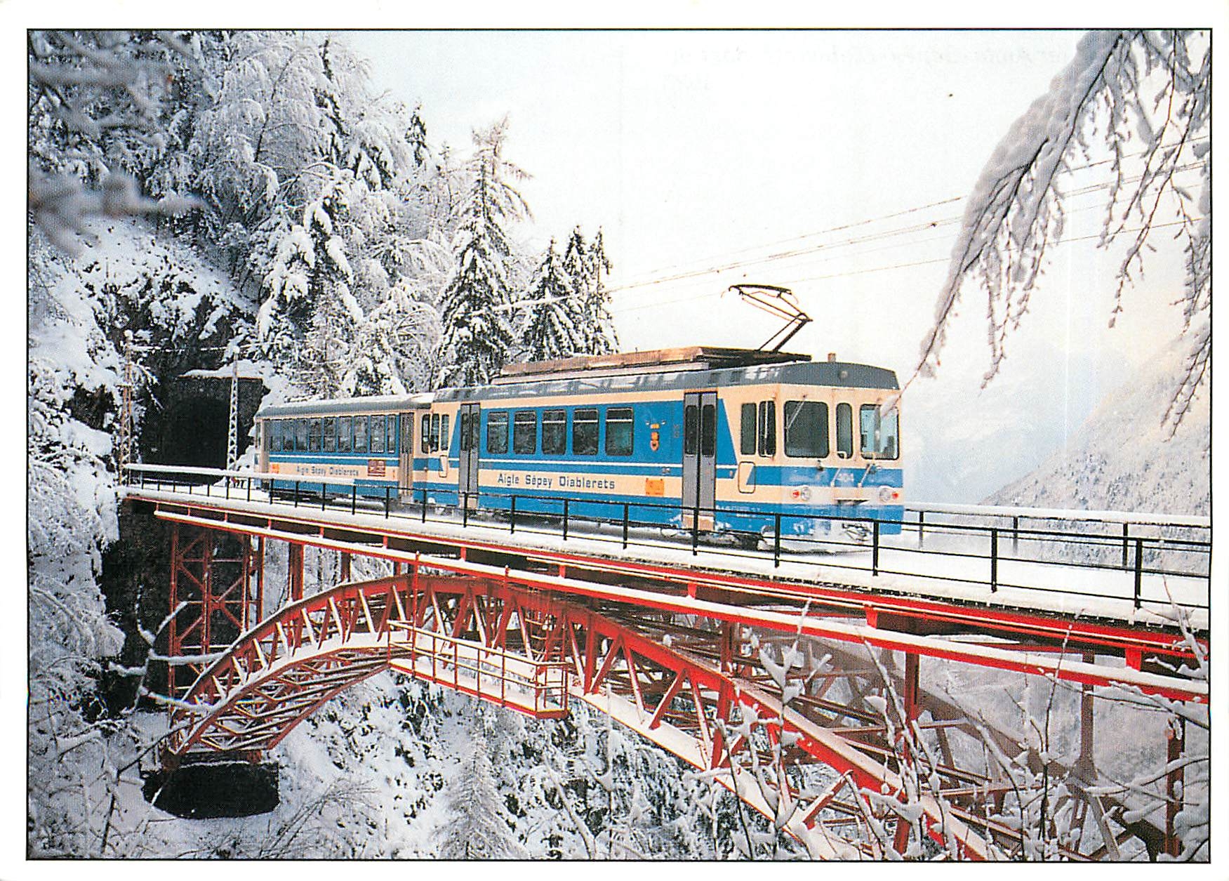 CPM Chemin de fer Aigle Sépey Diablerets pont du Vanel 1993