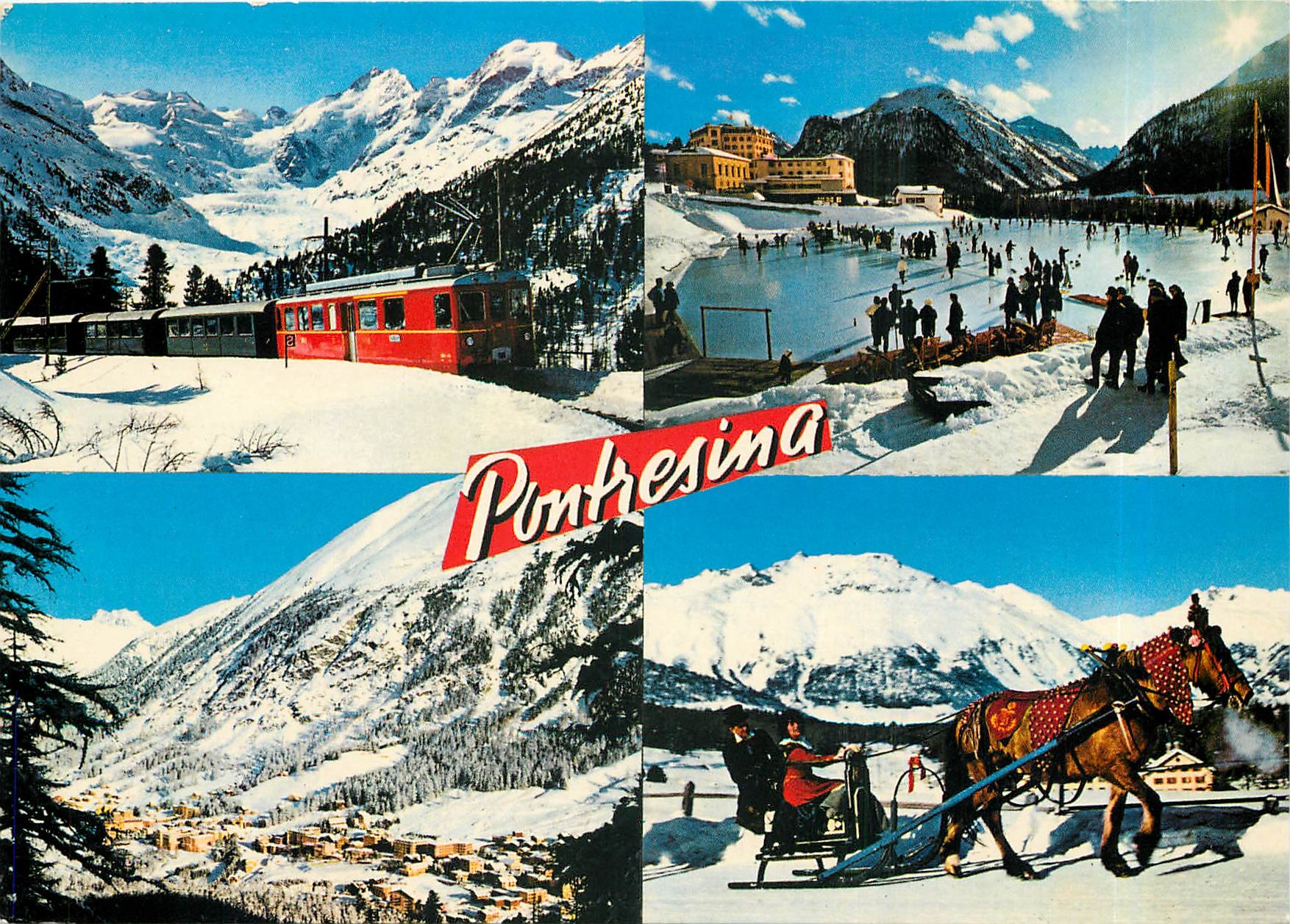 CPM Curling Platz Berninagruppe Engadiner Schlitteda Pontresina