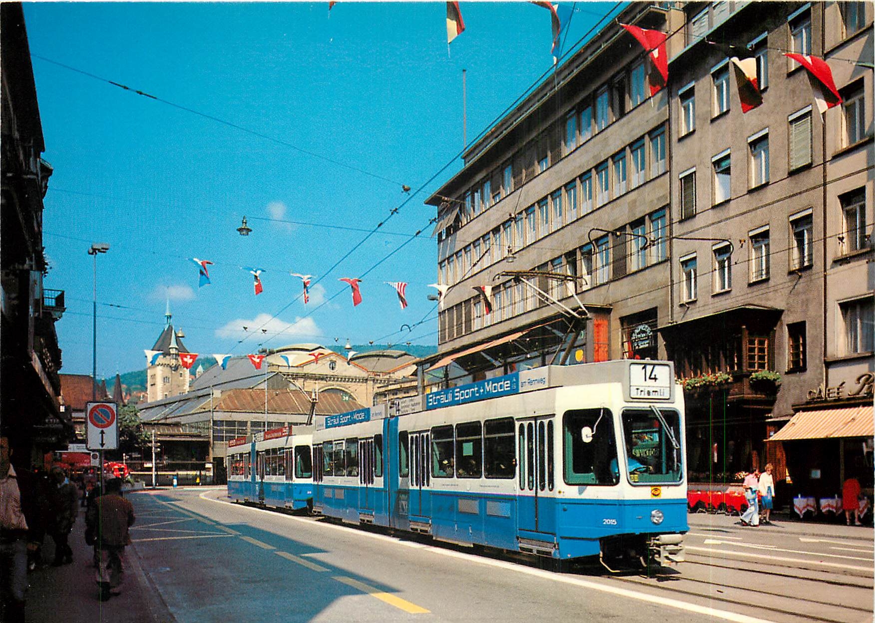 CPM Zurich Lowenstrasse mit Tram