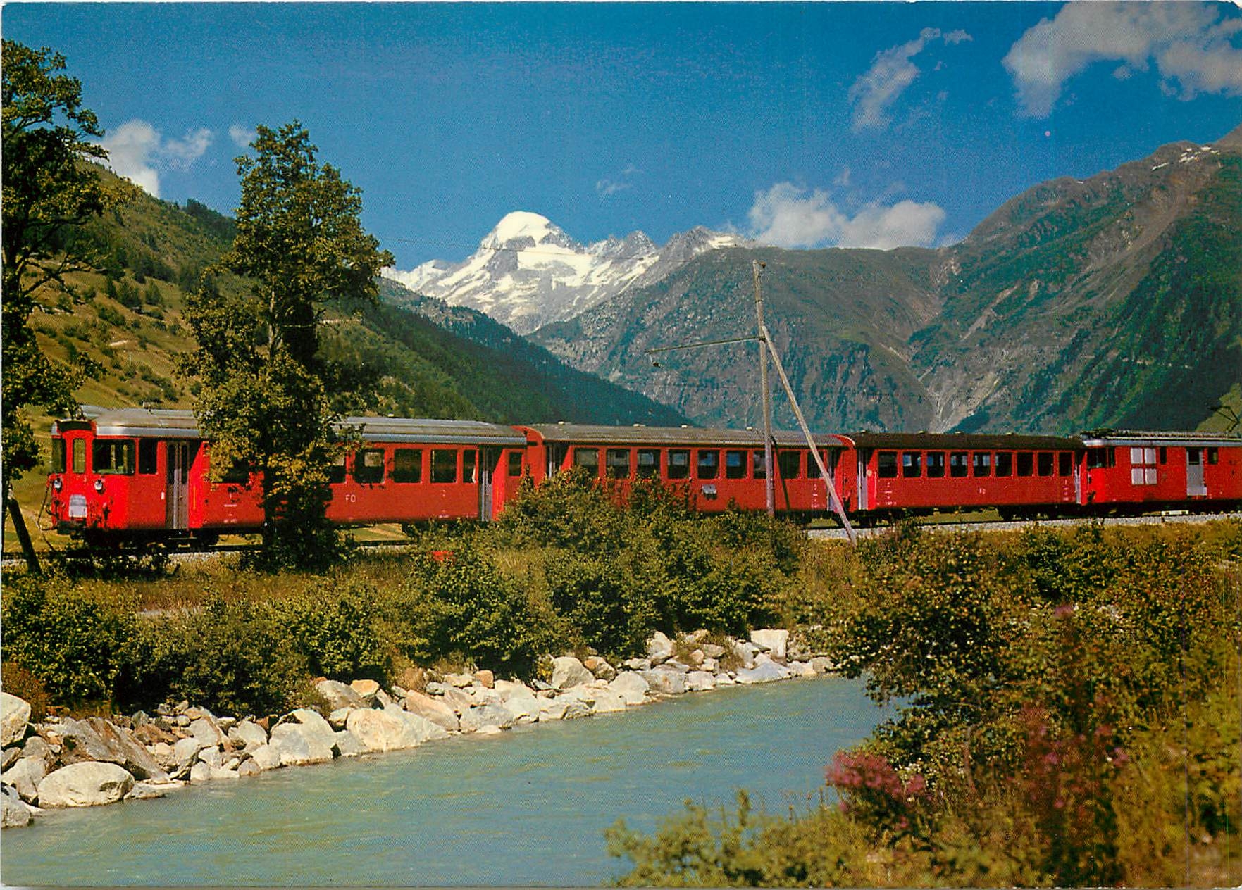 CPM Die Furka Oberalp Bahn im Goms Wallis Galenstock