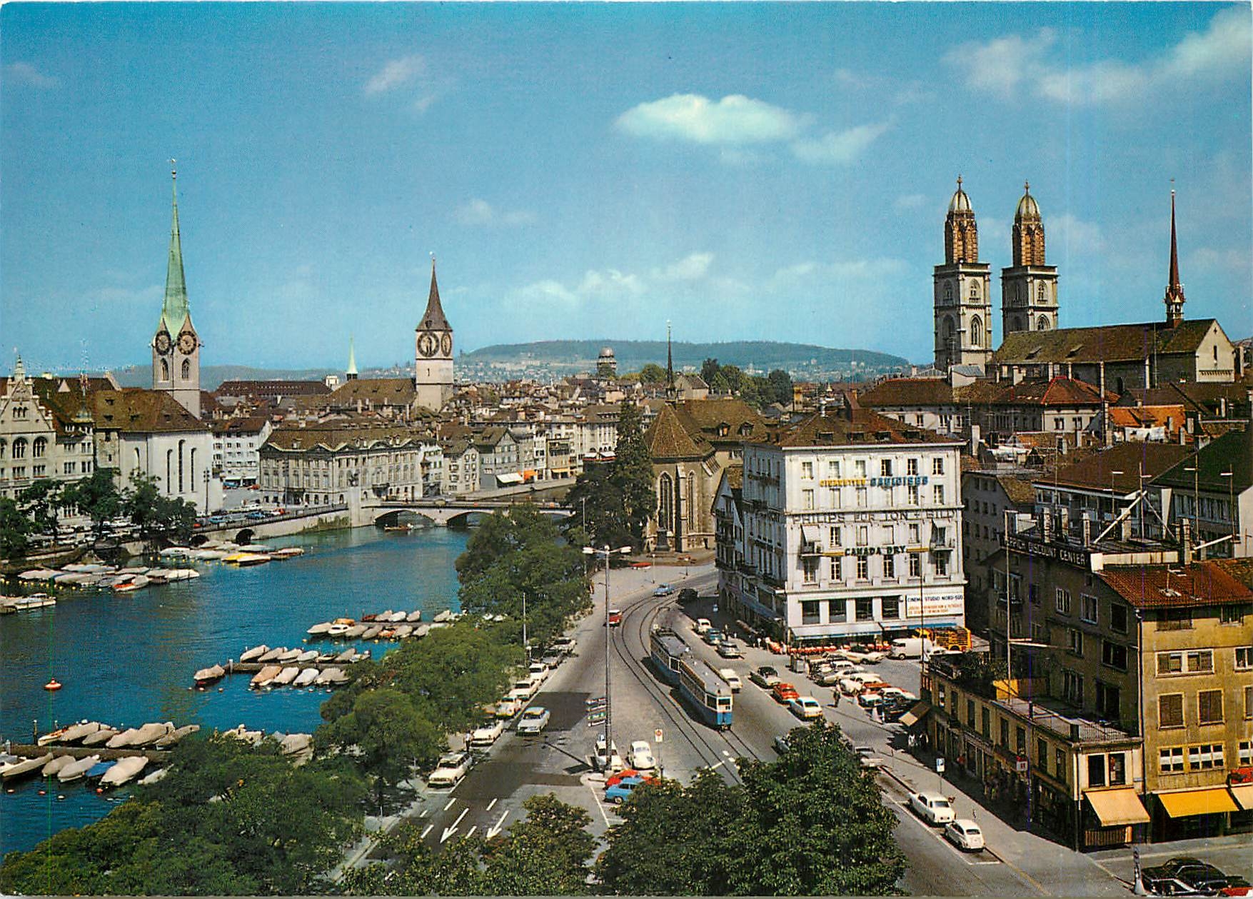 CPM Zurich Fraumunster St Peterskirche und Grossmunster