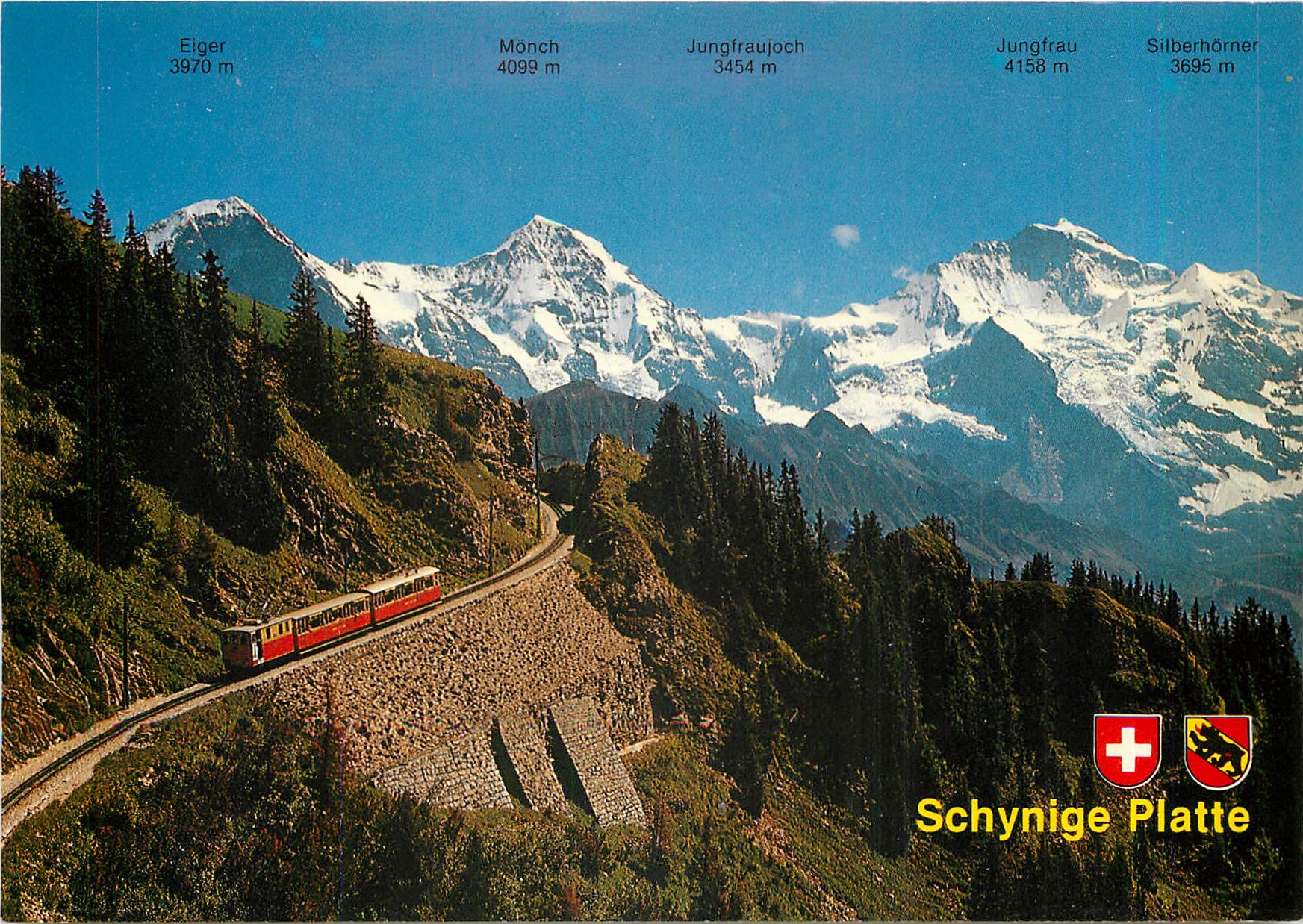CPM Schynige Platte Bahn mit Elger Monch und Jungfrau