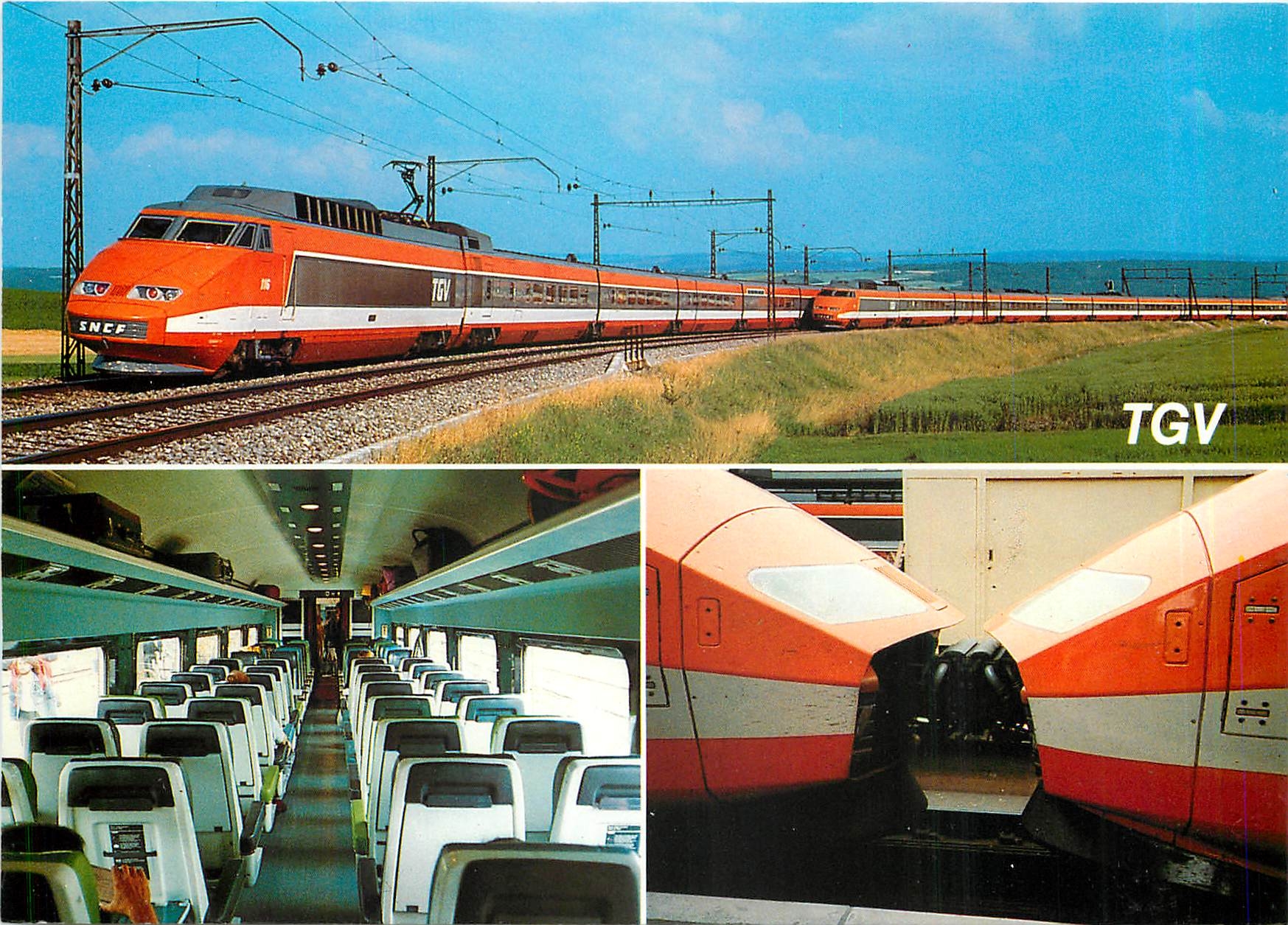 CPM TVG chemin de fer Français